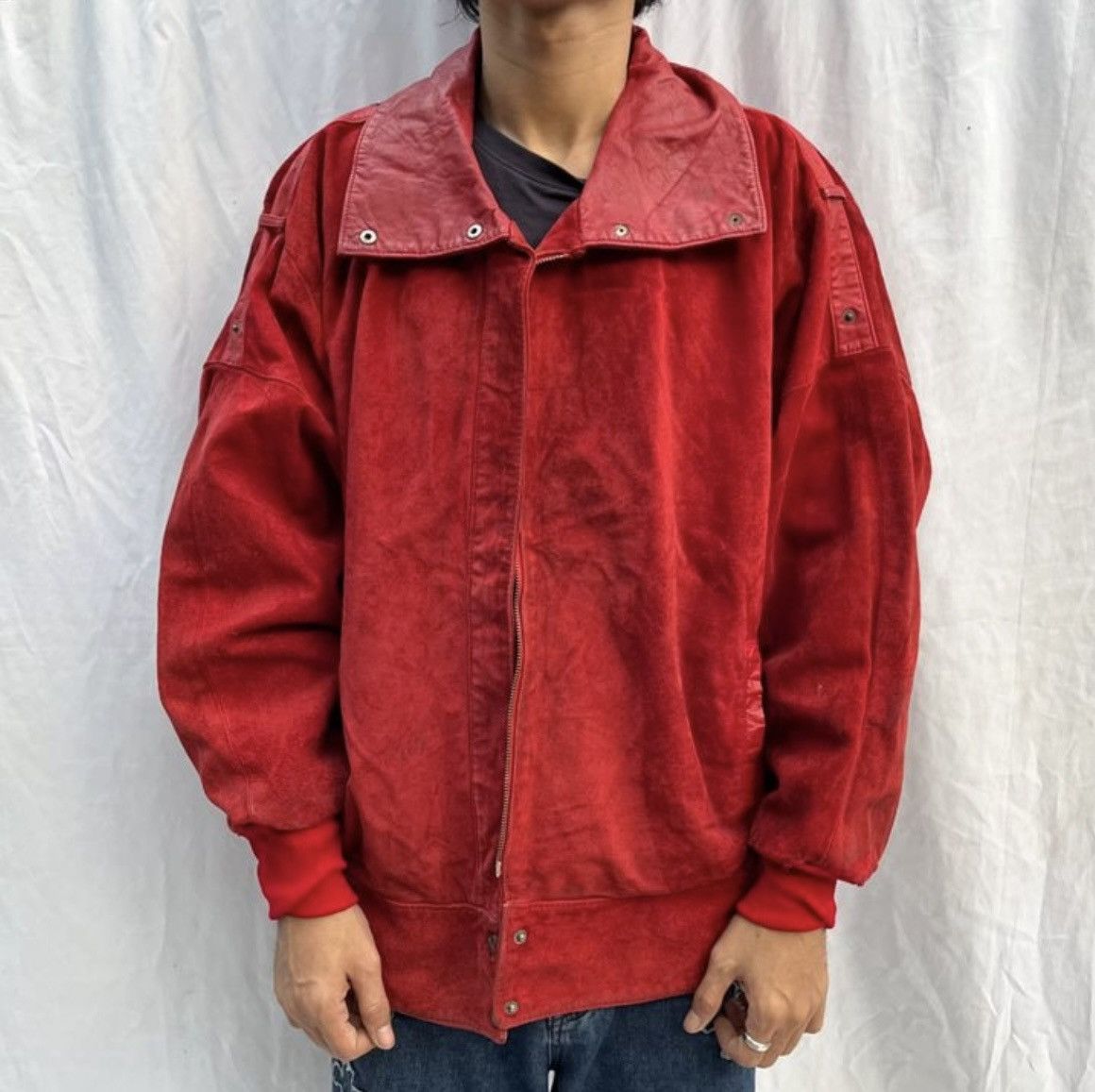 Vintage Red Leather Jacket Vintage Size US L / EU 52-54 / 3 - 2 Thumbnail