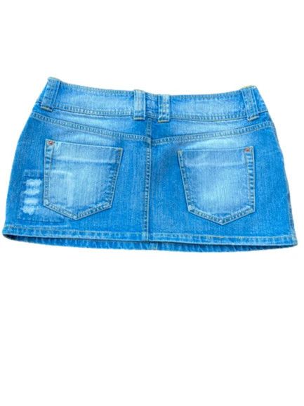 Vintage Y2K Vintage Mini Denim Jeans Mini with decorations Size 28" / US 6 / IT 42 - 2 Thumbnail