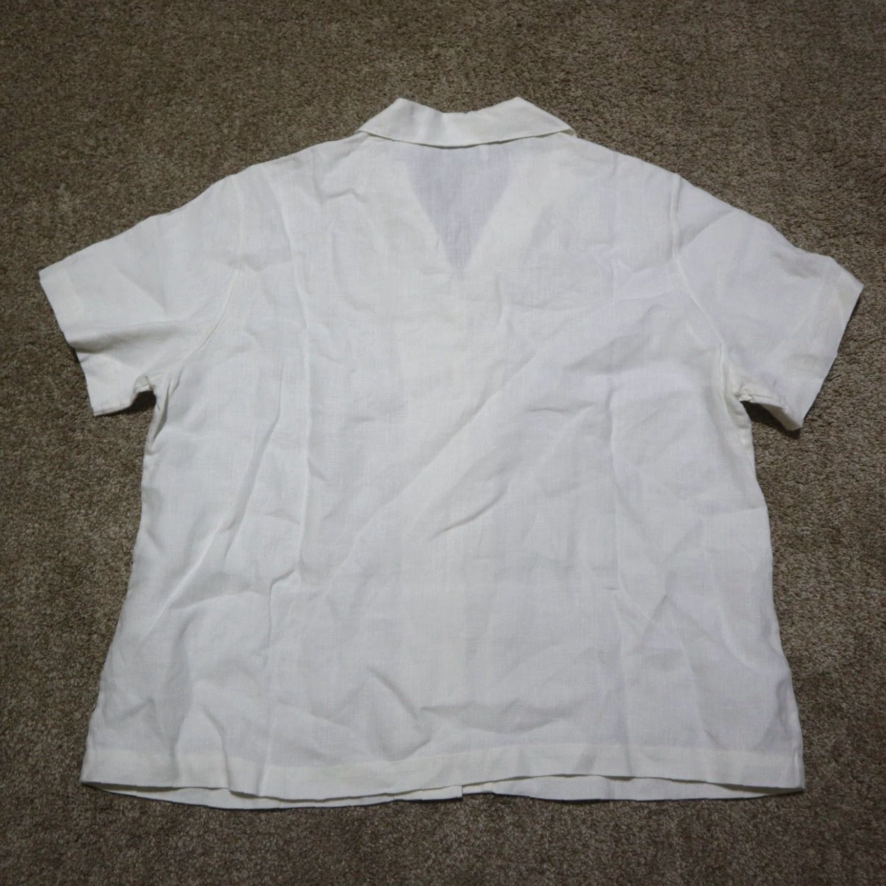 Orvis Orvis Shirt Women Adult 14 White Button-Up Short Sleeve Dress Shirt Buttons Shopwear Size XL / US 12-14 / IT 48-50 - 8 Thumbnail