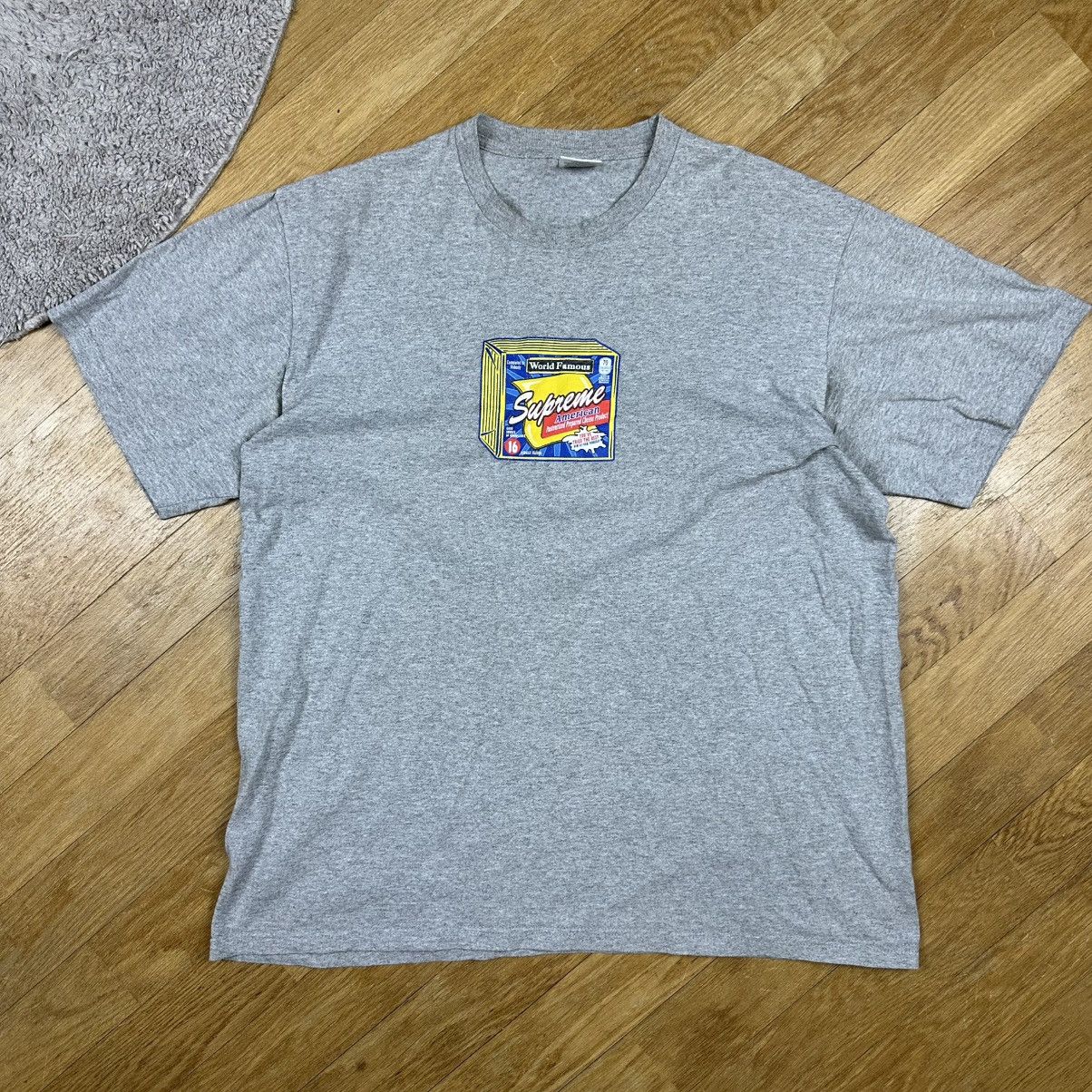 Supreme Supreme Cheese Tee Grey | Size Medium Size US M / EU 48-50 / 2 - 1 Thumbnail