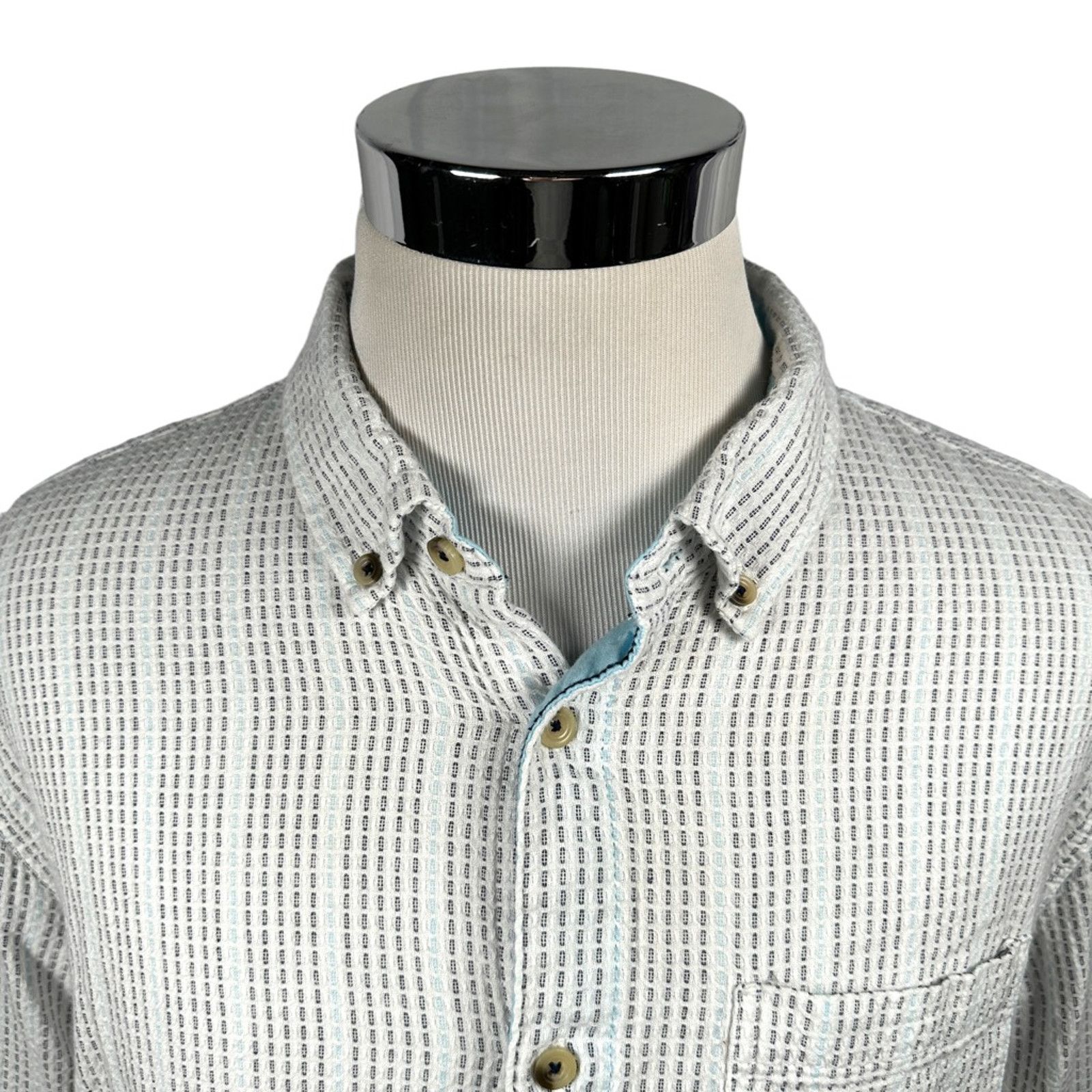Carbon2Cobalt Carbon 2 Cobalt Button Down Shirt White Black Geometric XL Size US XL / EU 56 / 4 - 3 Thumbnail