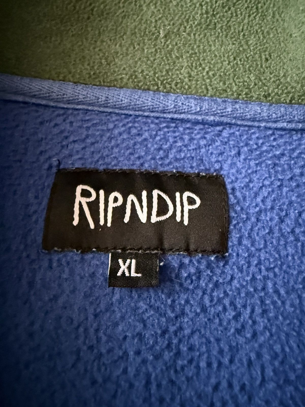 RIPNDIP Ripndip Colorblock Fleece 1/4 Zip Pullover Blue Green Size US XL / EU 56 / 4 - 6 Thumbnail