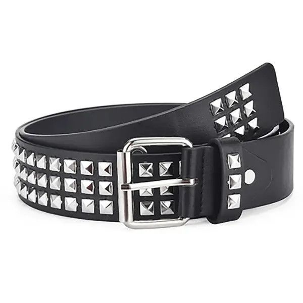 VIBE Jifannpaul Square Belts Rivet Metal Pyramid Size ONE SIZE - 1 Thumbnail