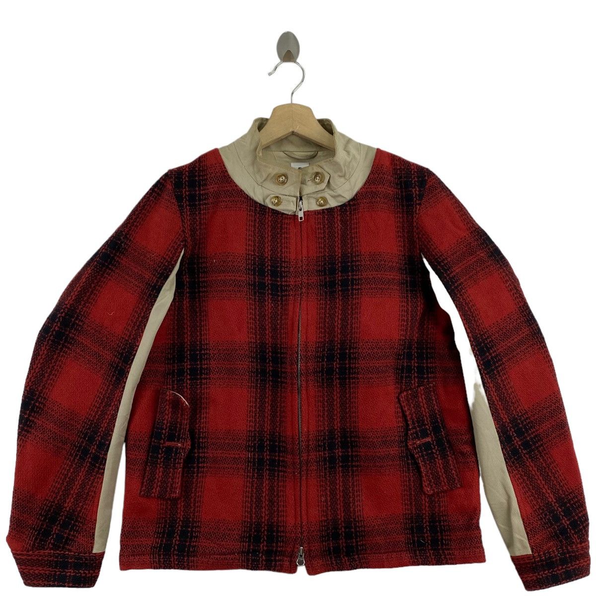 Japanese Brand JIPIJAPA Japanese Brand Check Wool Tartan Heavy Jacket Size US M / EU 48-50 / 2 - 1 Thumbnail