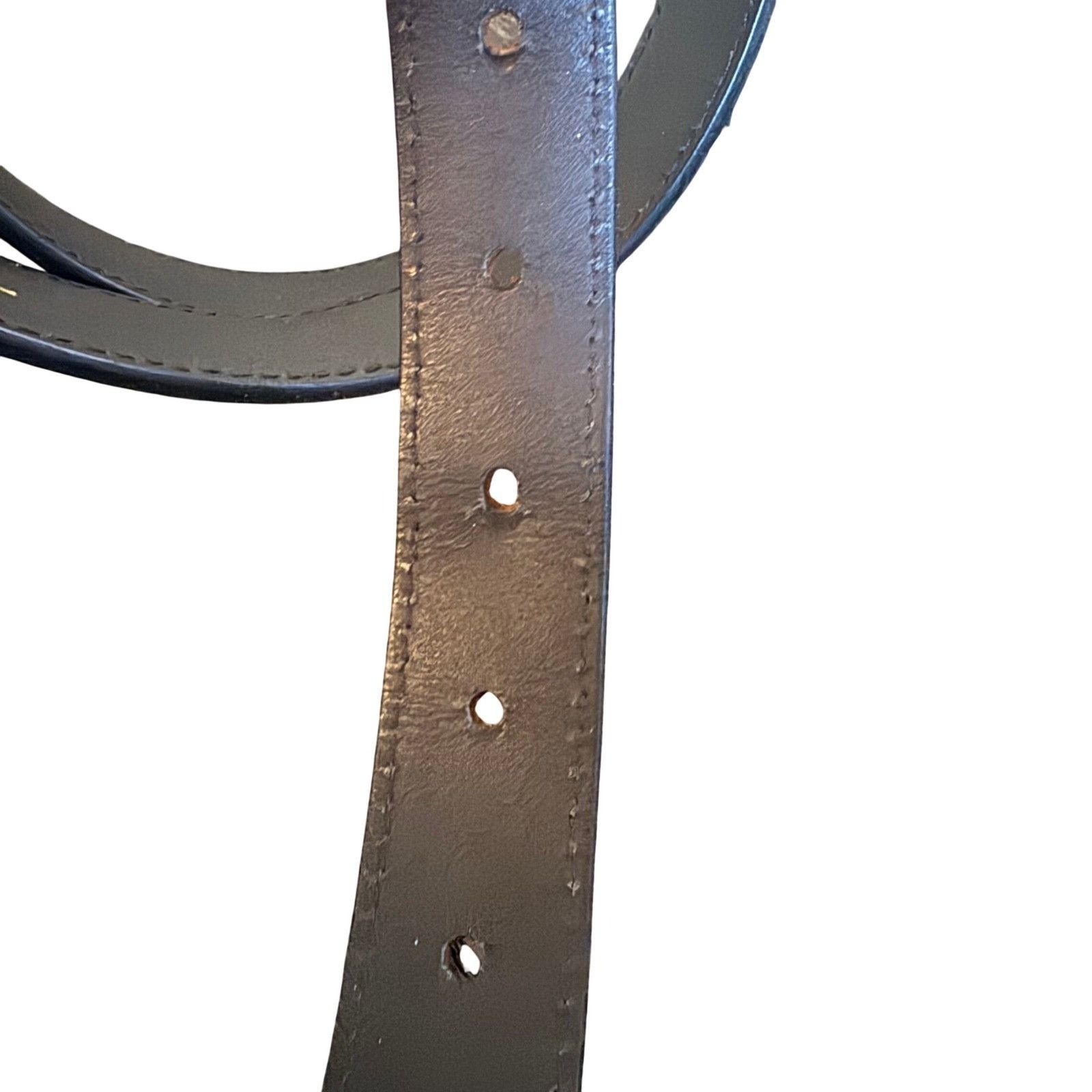 Other Brown Genuine Leather Belt XL Brass Buckle Classic Casual We Size 36 - 6 Thumbnail