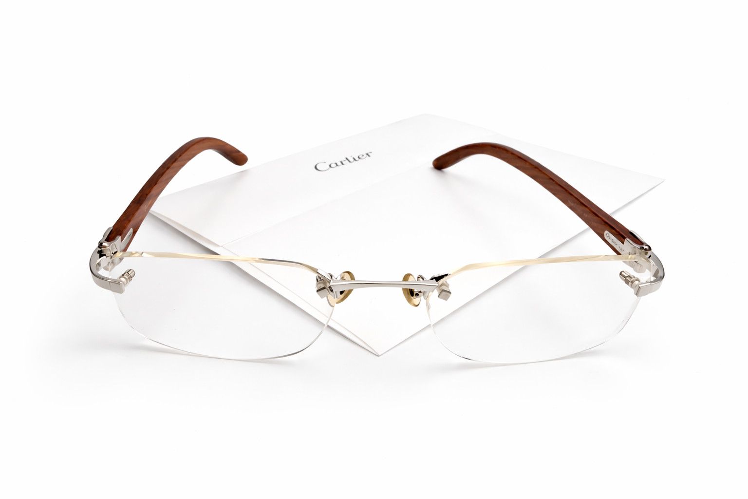 Cartier Luxury Vintage Cartier Bubinga Wood Eyewear – Authentic Size ONE SIZE - 3 Thumbnail