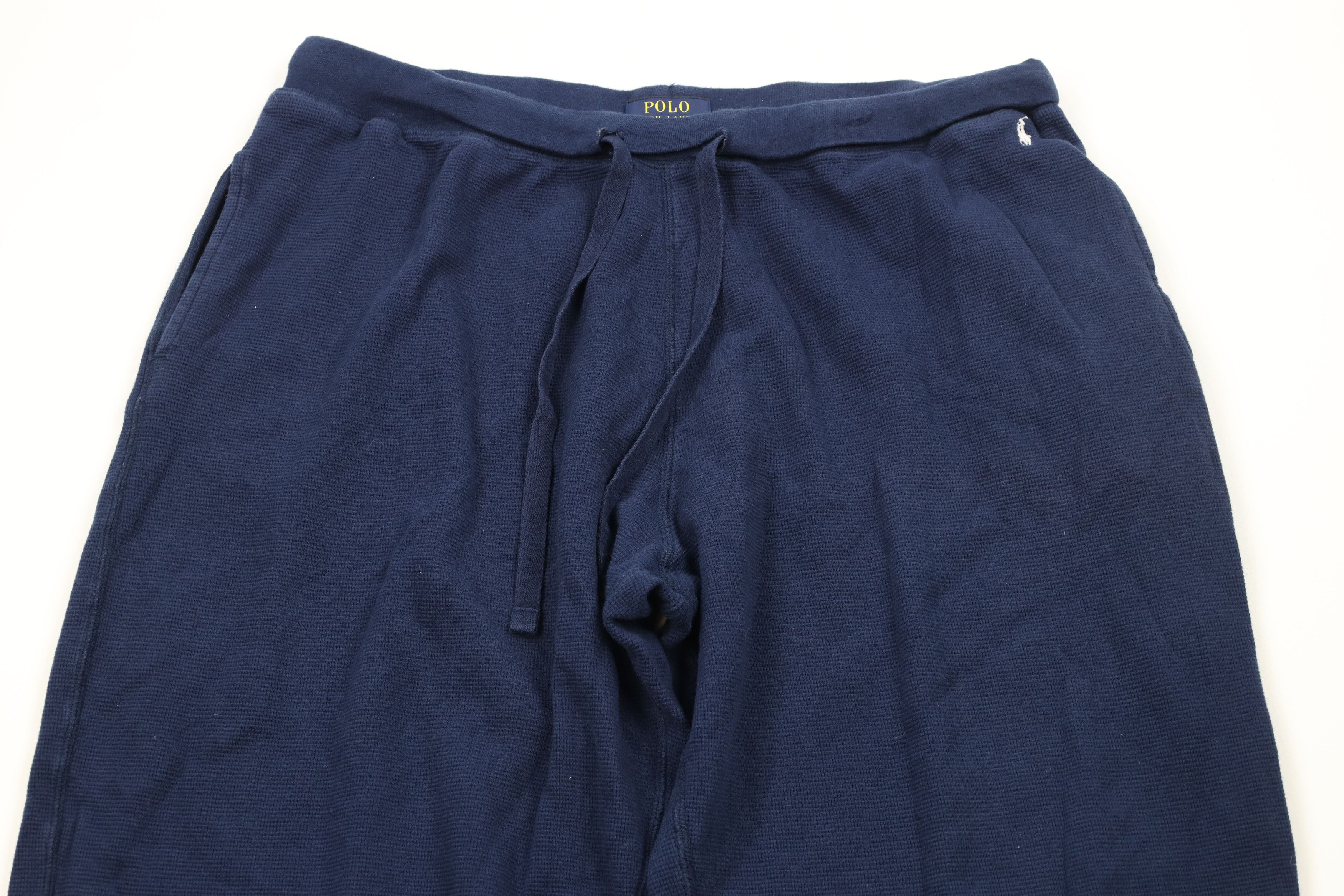 Ralph Lauren Vintage Ralph Lauren Thermal Waffle Knit Wide Leg Pants Blue Size US 38 / EU 54 - 2 Thumbnail