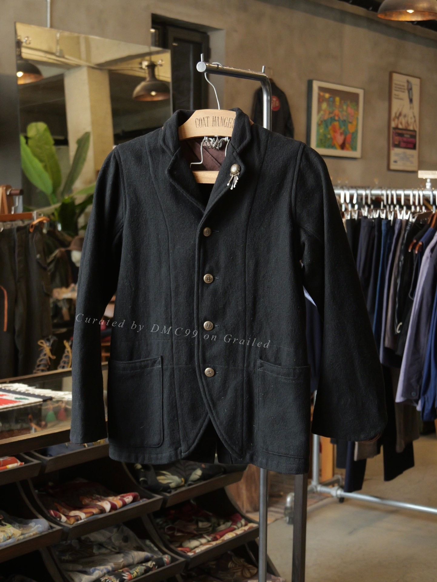 Kapital Kapital Black Wool Blazer with Brass Badge Size M / US 6-8 / IT 42-44 - 1 Thumbnail