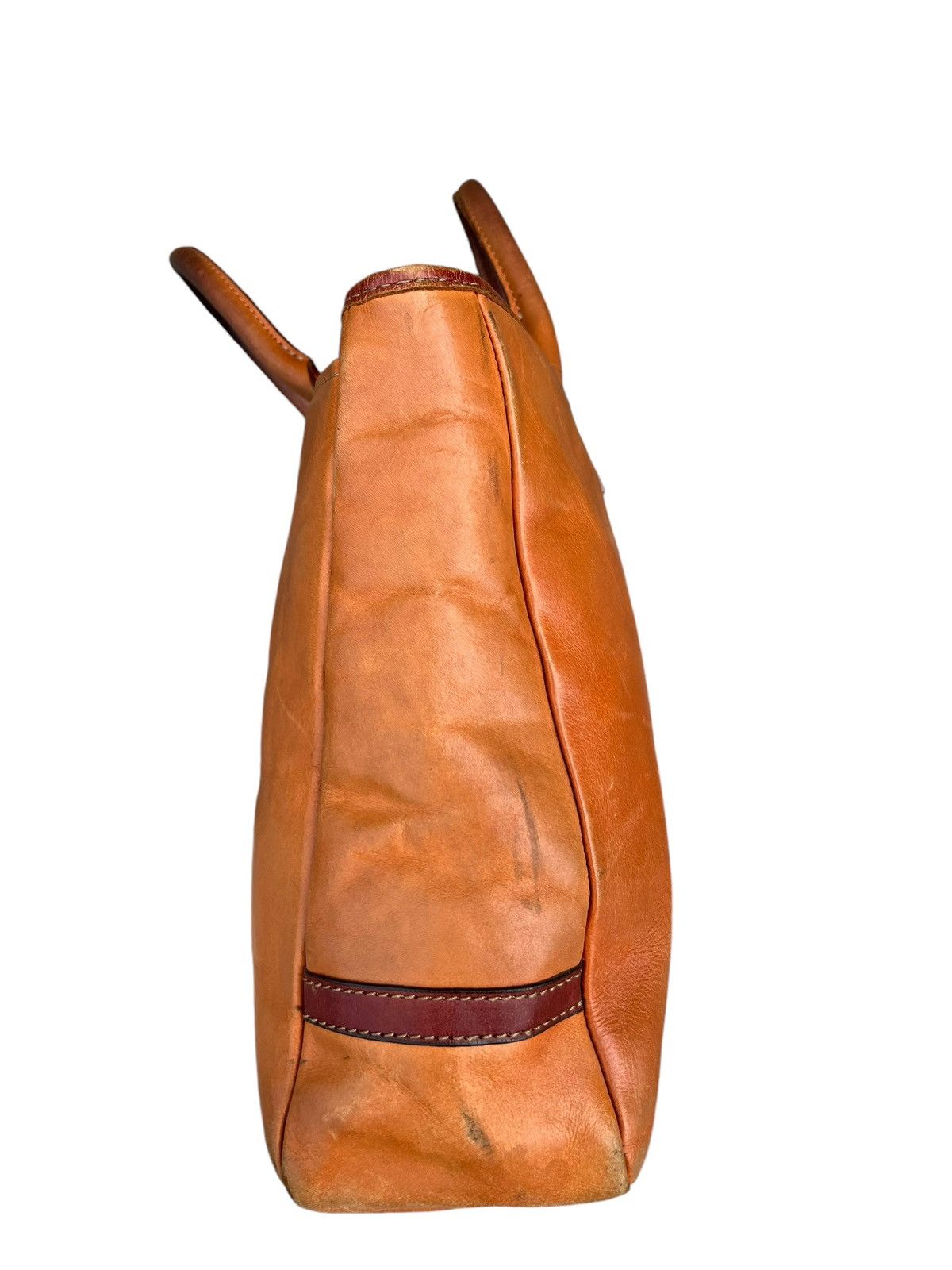 Leather Deux Moncx Artisan Made Japan Distress Patina Leather Bag Size ONE SIZE - 10 Thumbnail