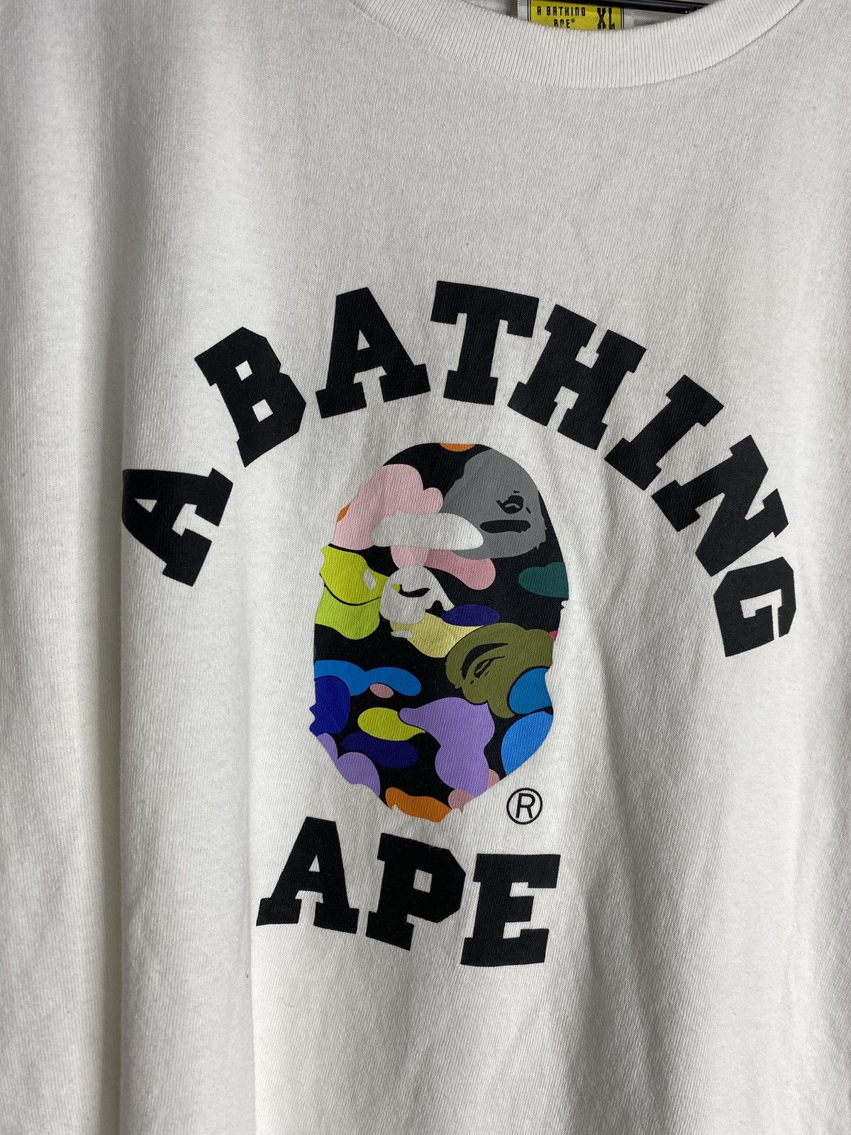 Bape A Bathing Ape Multi Camo Bape College Tee Fits Large Size US L / EU 52-54 / 3 - 4 Thumbnail