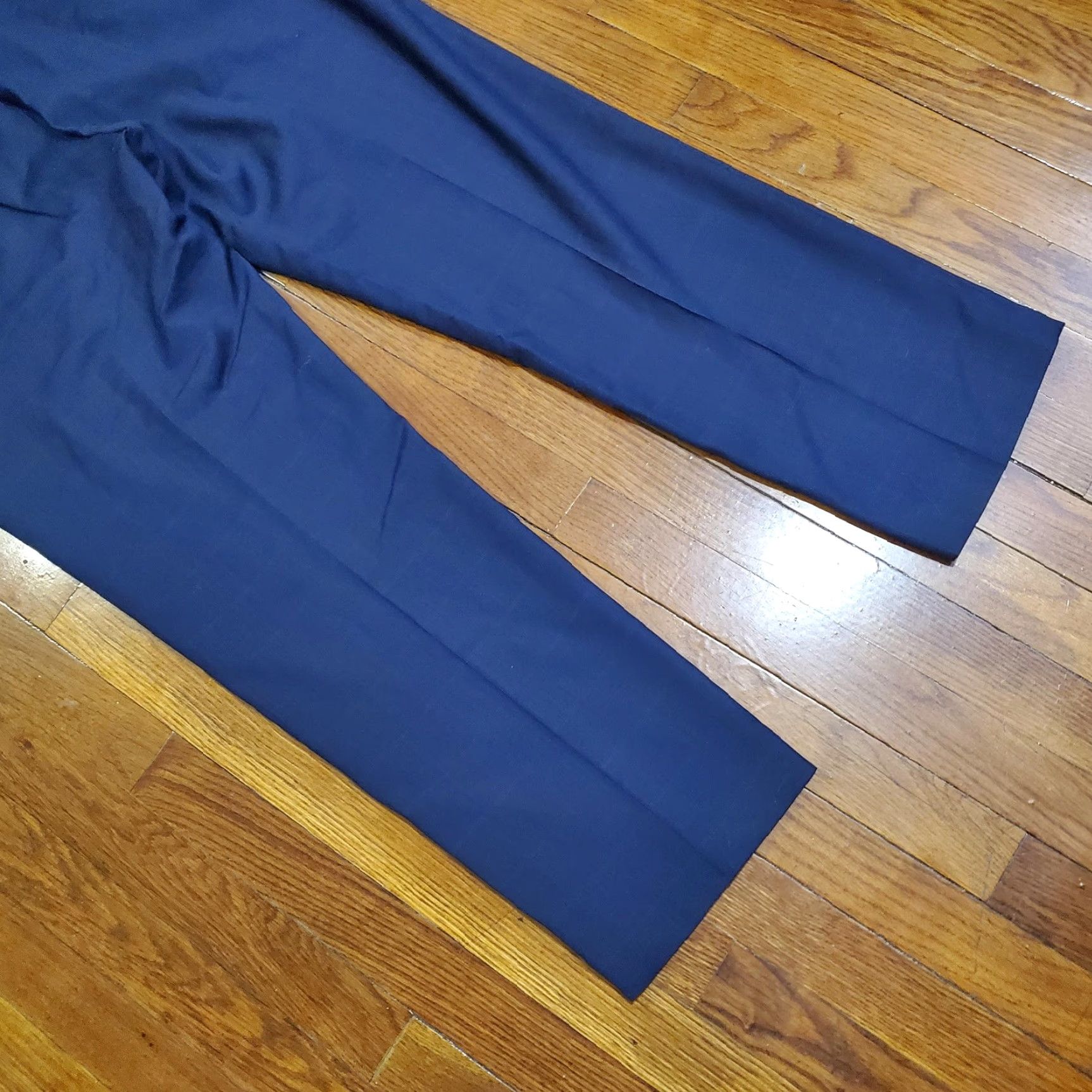 Ralph Lauren Lauren Ralph Lauren Dress Pants Mens 42x32 Blue Plaid Wool Stretch Flat Front Dress Pants Mens Blue Plaid Wool Blend Stretch Flat Front Size US 42 / EU 58 - 2 Thumbnail