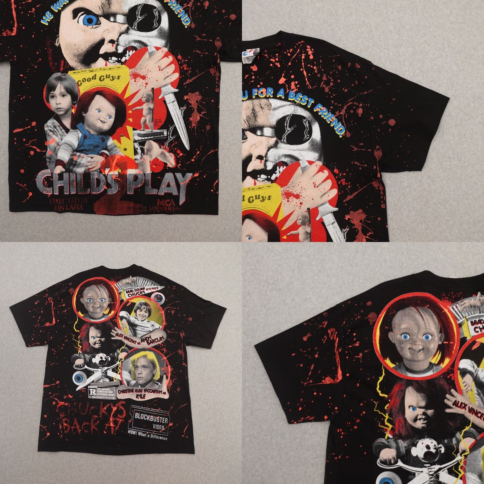 CO BACKSTOCK CO Child's Play 2 T-Shirt Adult XL Chucky ALL OVER PRINT Horror Size US XL / EU 56 / 4 - 8 Thumbnail