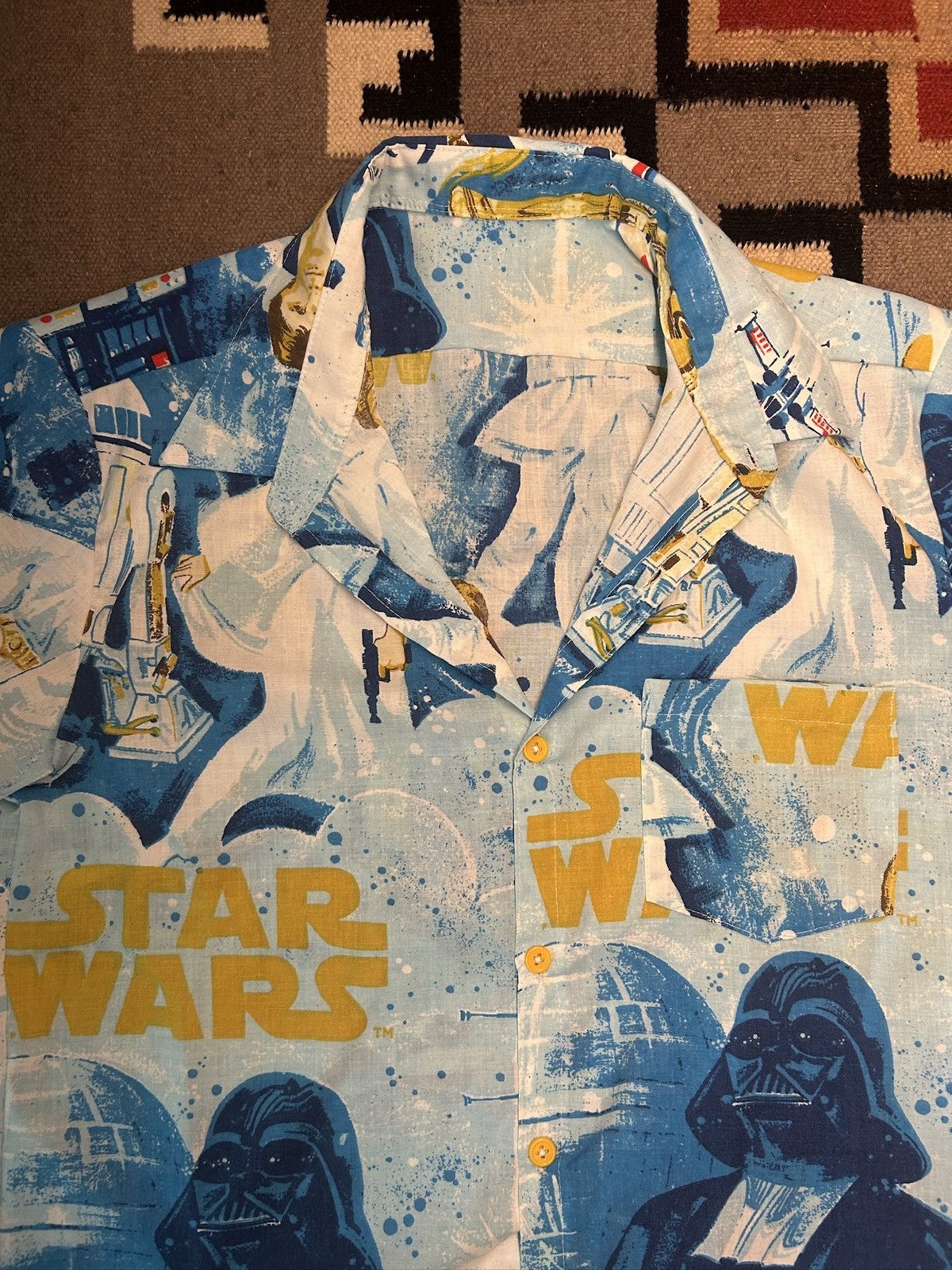Vintage Vintage Star Wars button up shirt from vintage bedsheets Size US L / EU 52-54 / 3 - 2 Thumbnail