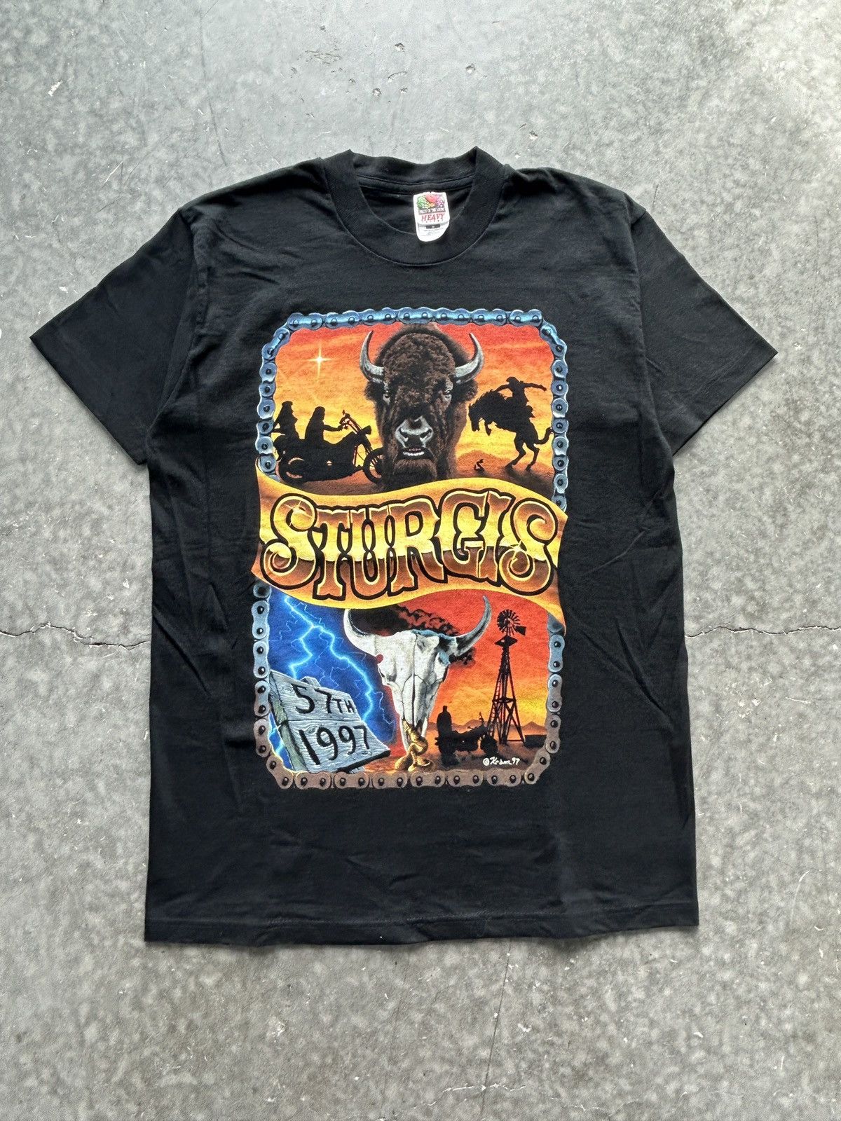 Vintage Vintage 90s Sturgis Bike Week Graphic Tee Size US M / EU 48-50 / 2 - 1 Thumbnail