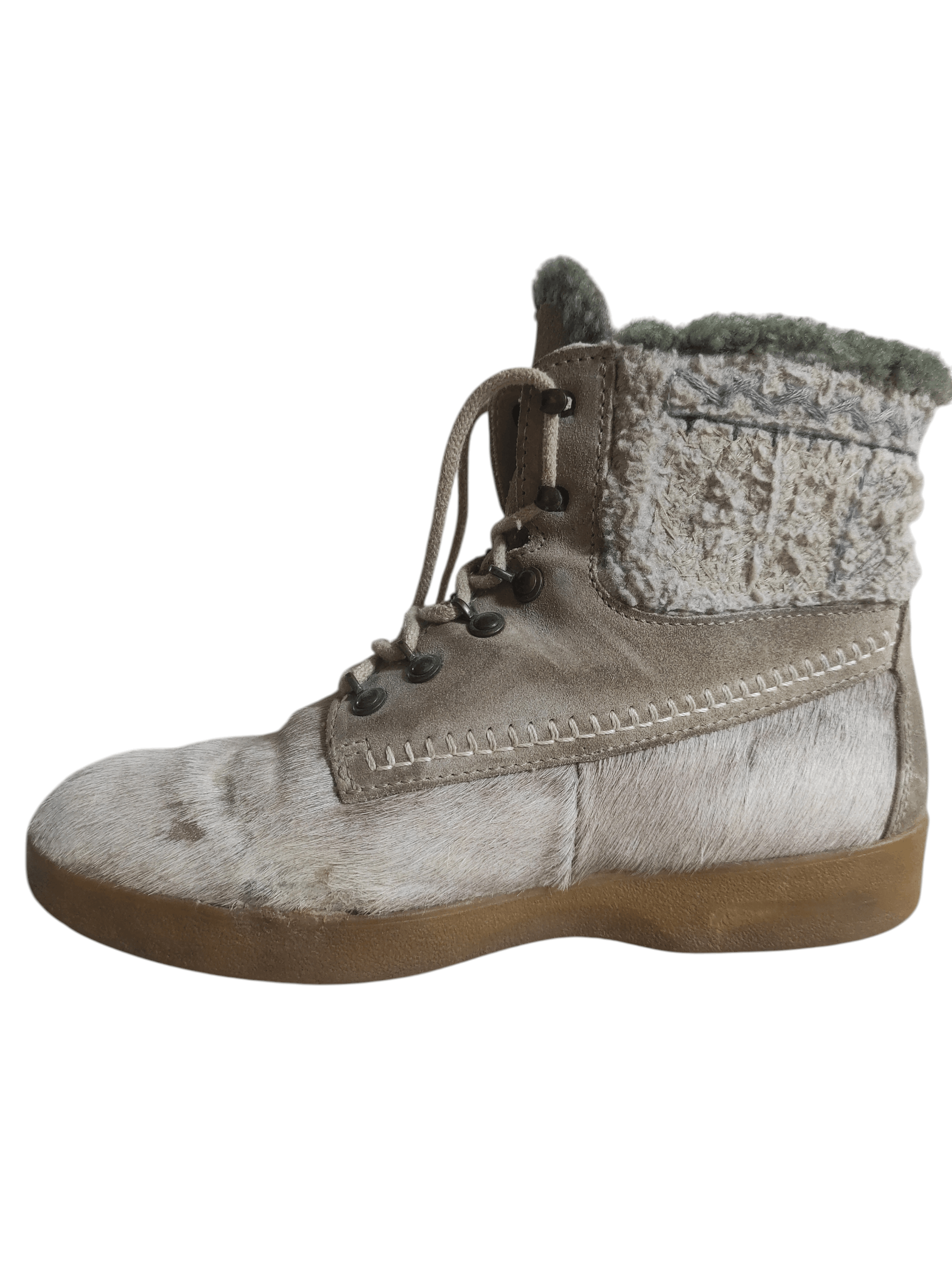 Other Tecnica Yeti Shearling Fur Wool Lace-Up Snow Boots Winter Size US 11 / IT 41 - 3 Thumbnail