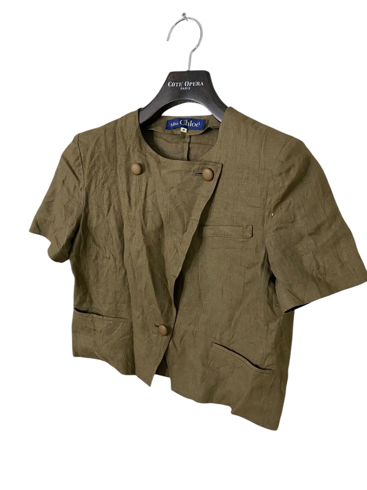 Chloe × Designer × See by Chloe Vintage 80s miss chloe crop shirt size 40 Size XS / US 0-2 / IT 36-38 - 3 Thumbnail