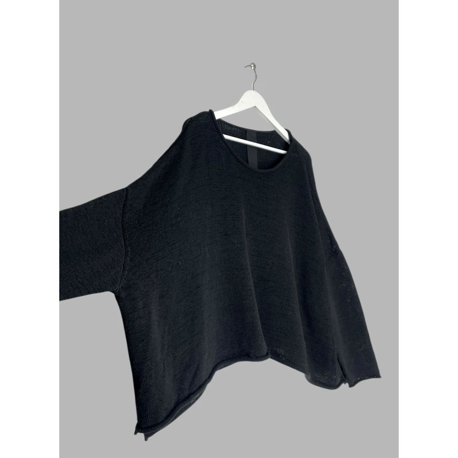 Vintage Rundholz Black Label Woman's Black Oversized Knit Sweater Jumper Size S Size 28" / US 6 / IT 42 - 5 Thumbnail