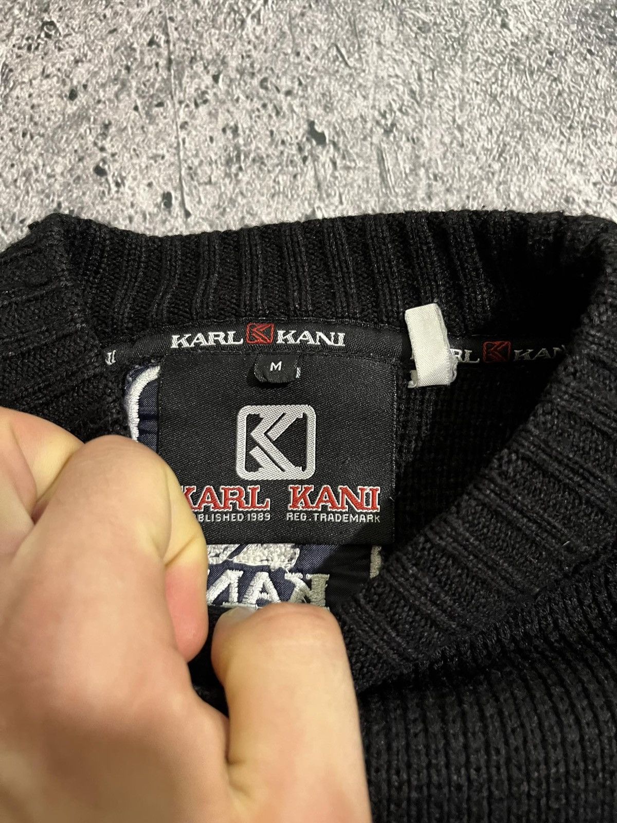 Karl Kani × Vintage Karl kani boxy vintage sweater jumper Size US M / EU 48-50 / 2 - 6 Thumbnail