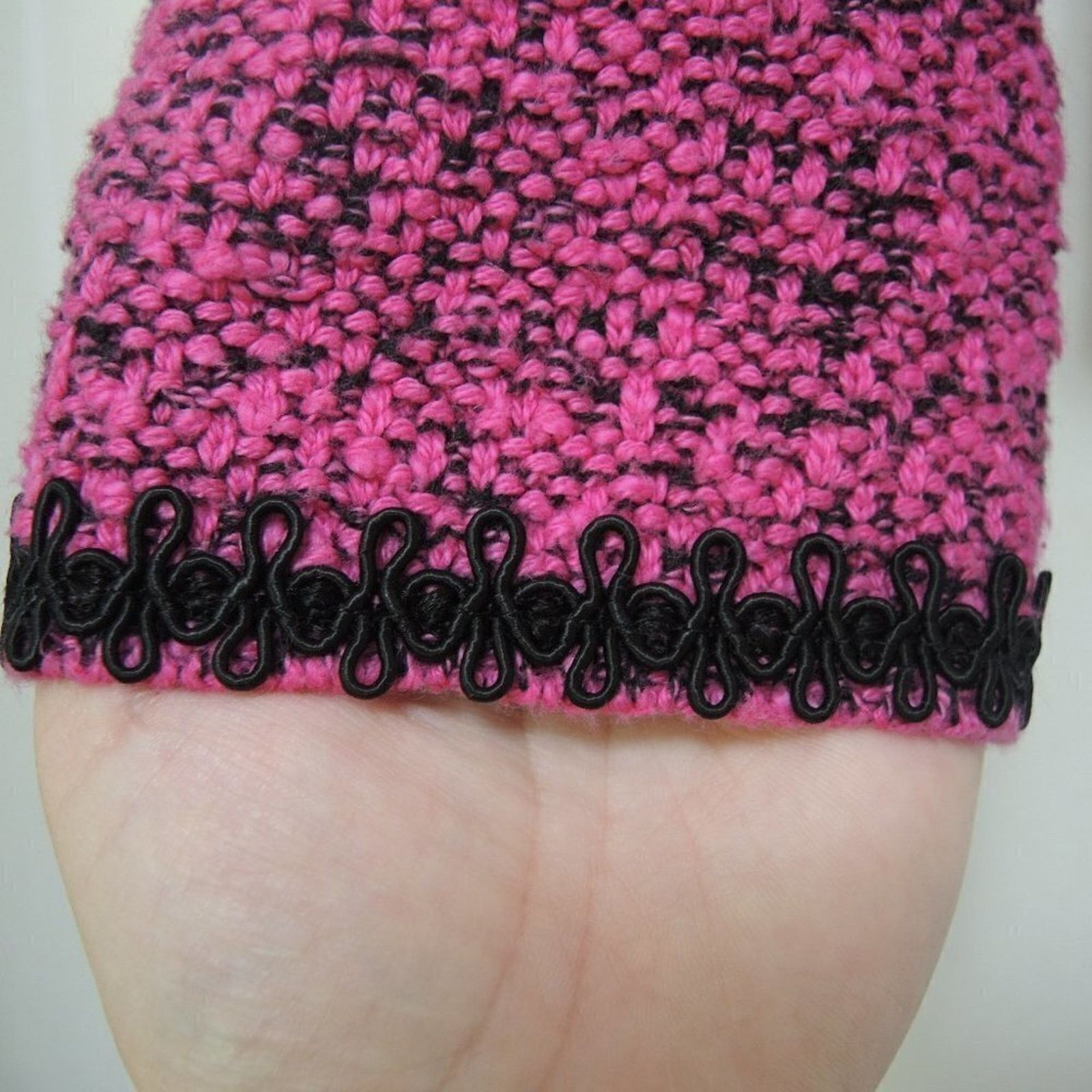 St. John Willow Fuchsia Pink & Black Knit Blazer Size Small Size S / US 4 / IT 40 - 3 Thumbnail