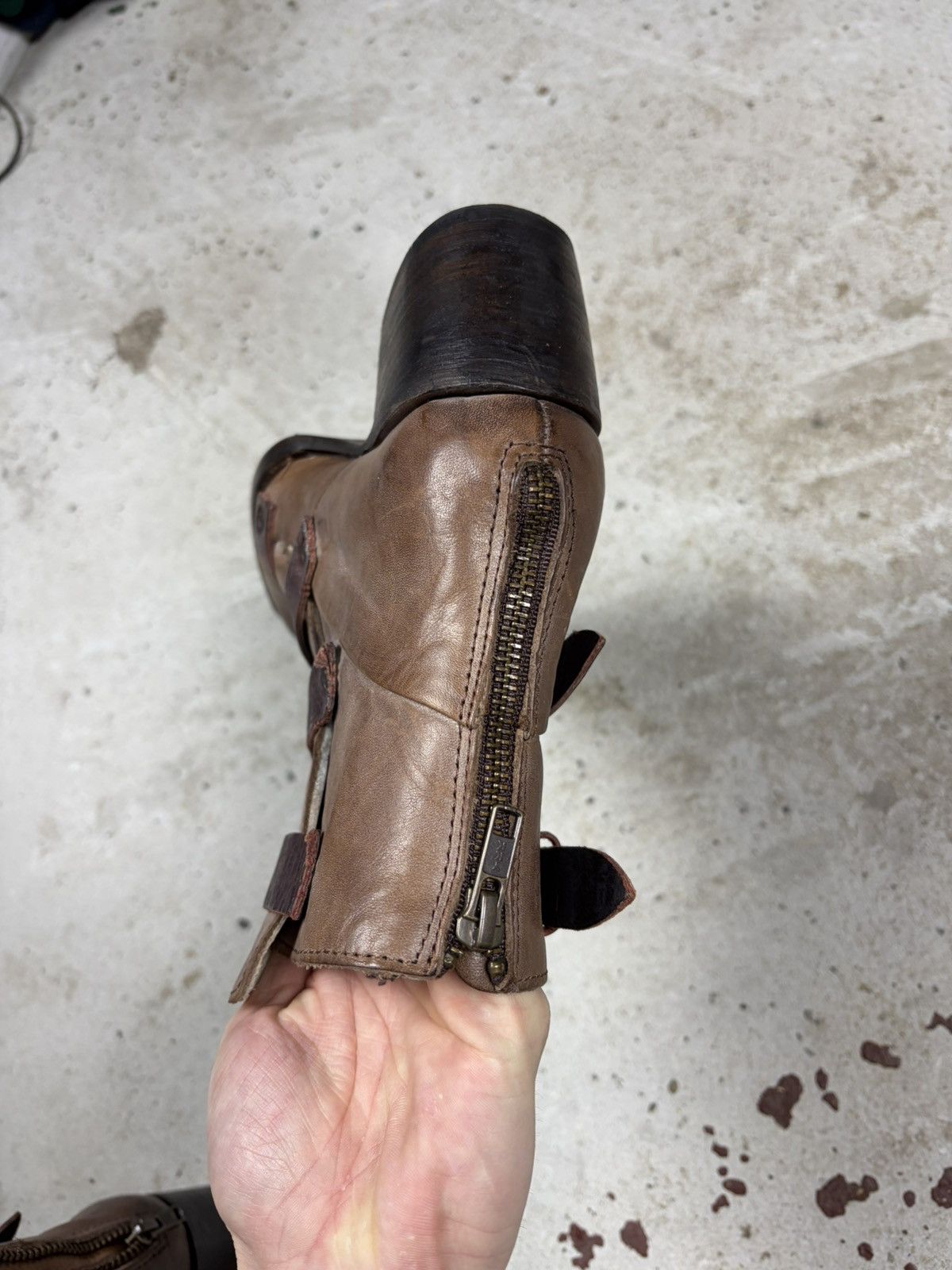 FREEBIRD Freebird by Steven Tate Stone Ankle Boots Buckle Leather Size US 7 / IT 37 - 15 Thumbnail