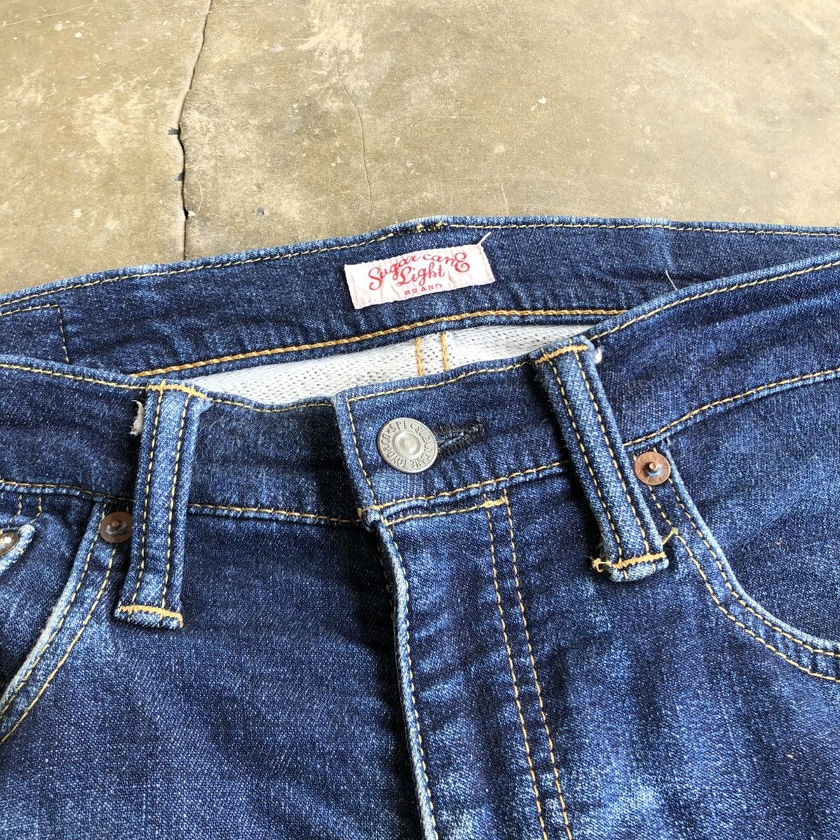 Sugar Cane Vintage Sugar Cane W32 Light Distressed Denim Jeans Pants Size US 31 - 19 Thumbnail