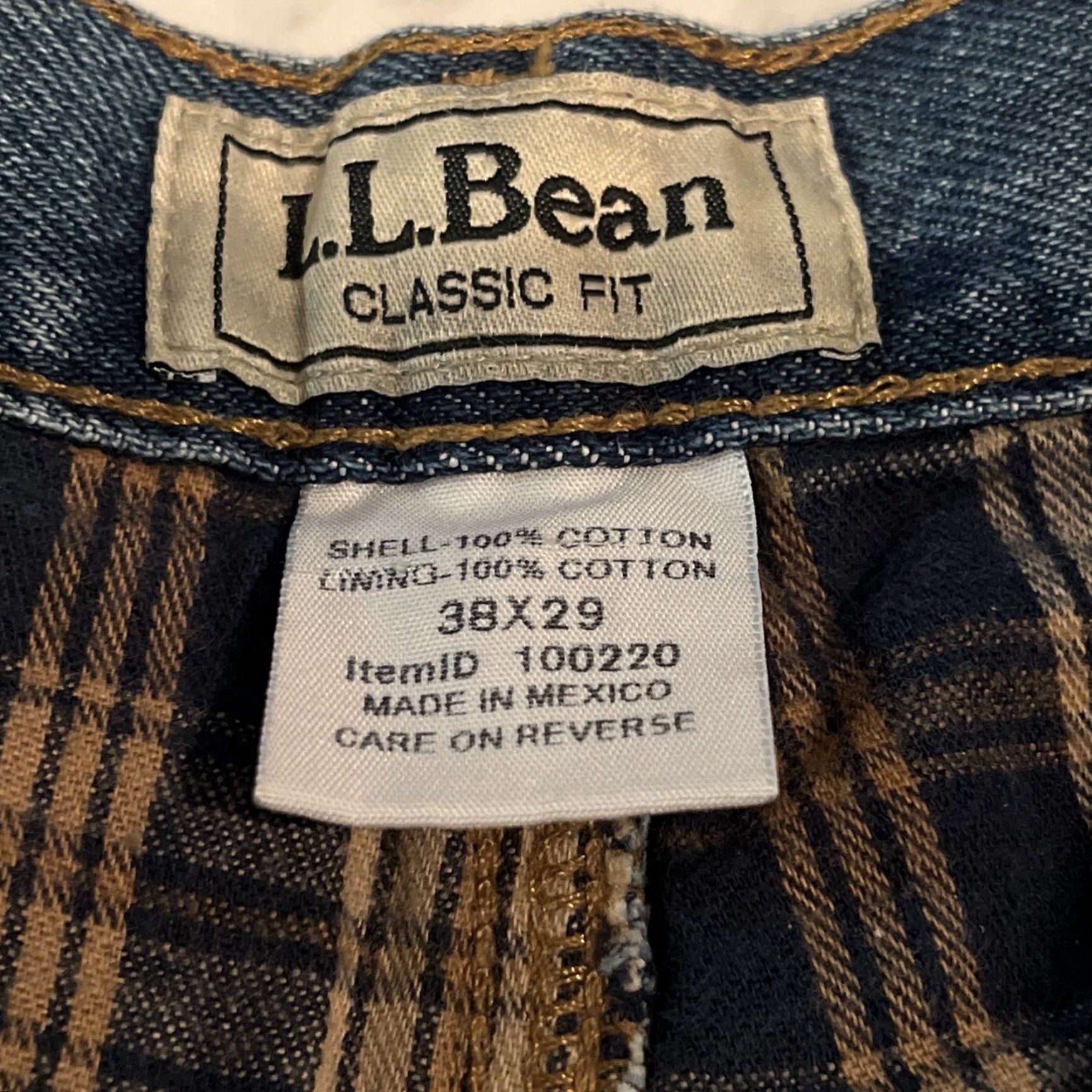 Vintage VINTAGE L.L. Bean Lined Blue Jeans Men’s 38x29 Classic Fit 100% Cotton Zip 5-Pocket Denim 29" Inseam Mens Size US 38 / EU 54 - 4 Thumbnail