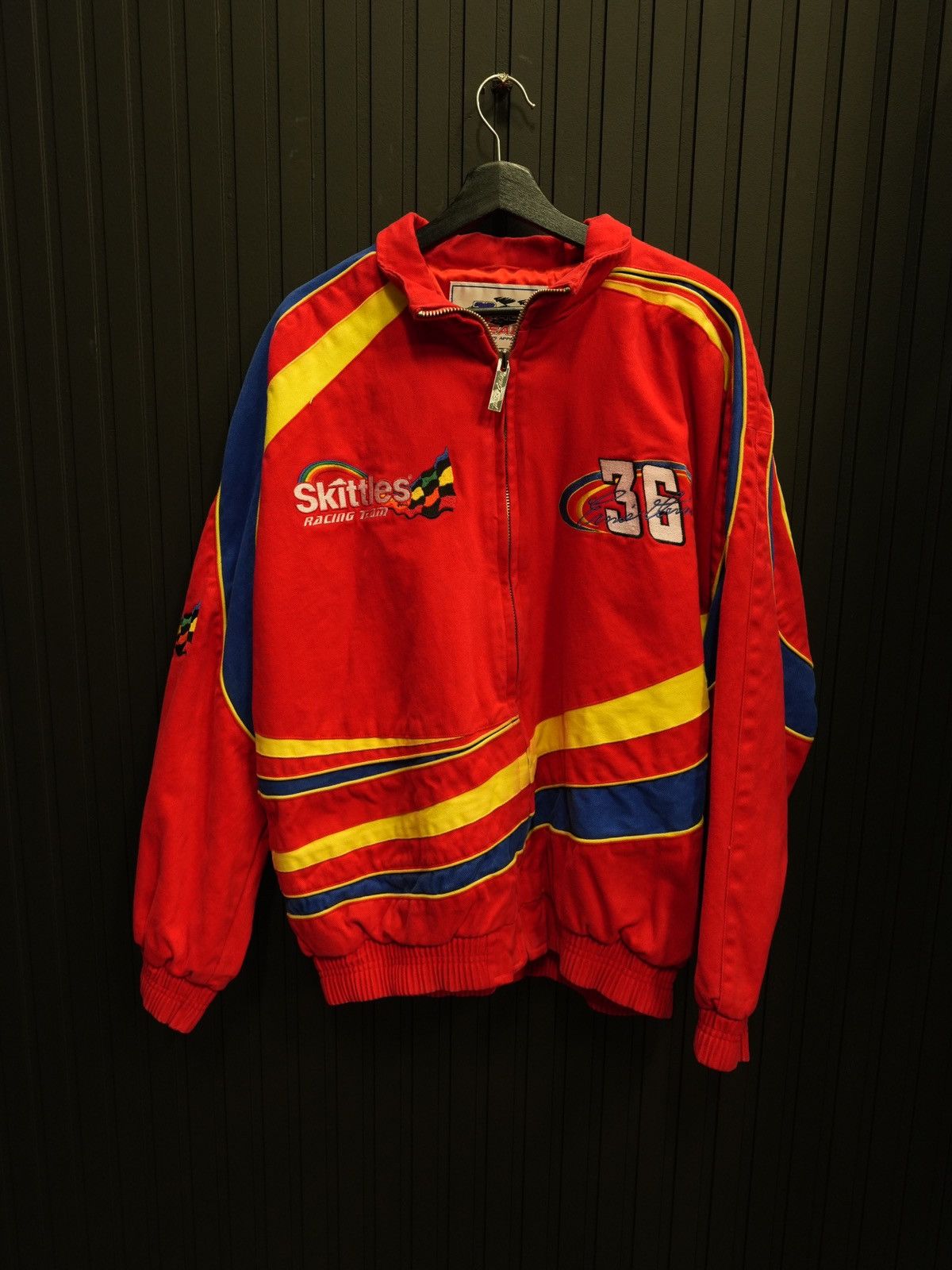 NASCAR × Vintage Vintage NASCAR Skittles Racing Team Track Gear Racing Jacket Size US L / EU 52-54 / 3 - 1 Thumbnail
