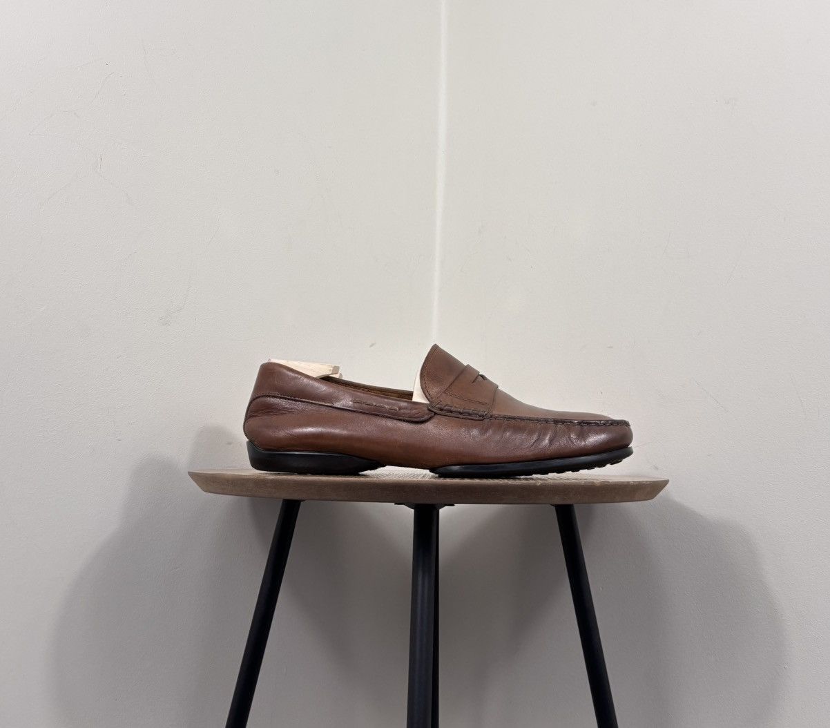 Tod's Tod’s Men’s Brown Leather Gommino Penny Loafers Shoes Size US 9 / EU 42 - 2 Thumbnail
