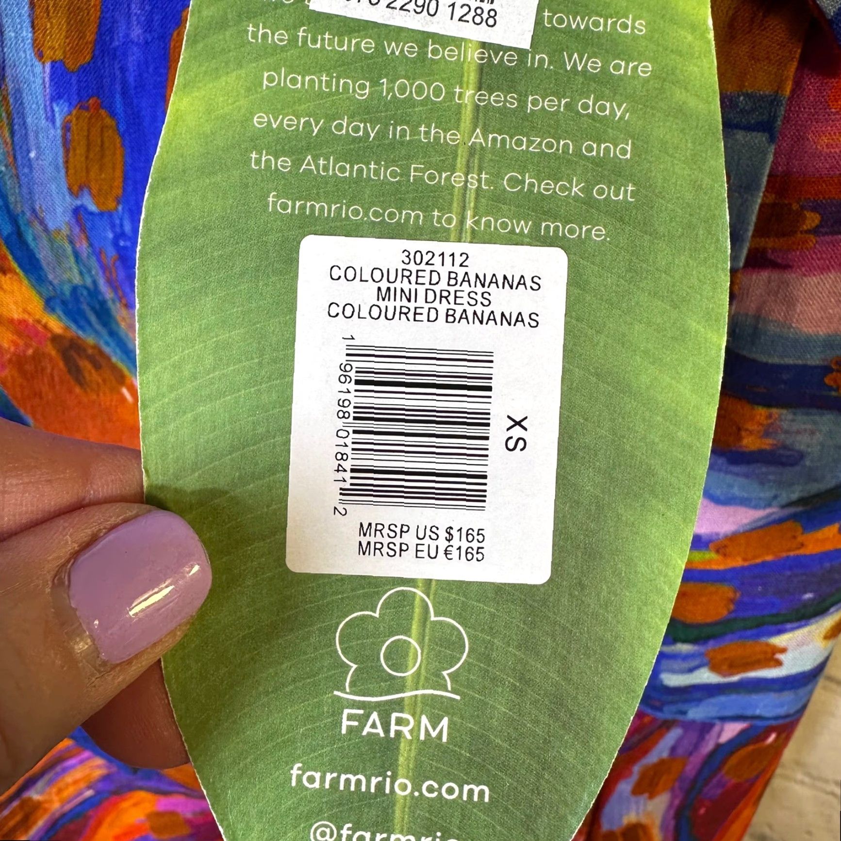 Farm Rio VINTAGE Farm Rio Coloured Bananas Mini Dress Purple Tropical Linen Blend XS New 302112 Size XS / US 0-2 / IT 36-38 - 2 Thumbnail
