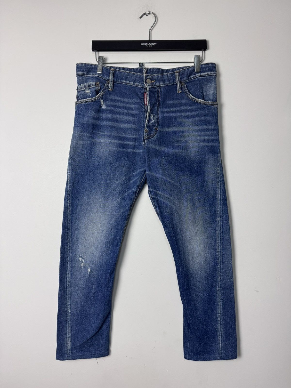 Dsquared2 00s Dsquared2 Faded Distressed Denim Jeans Size US 31 - 2 Thumbnail