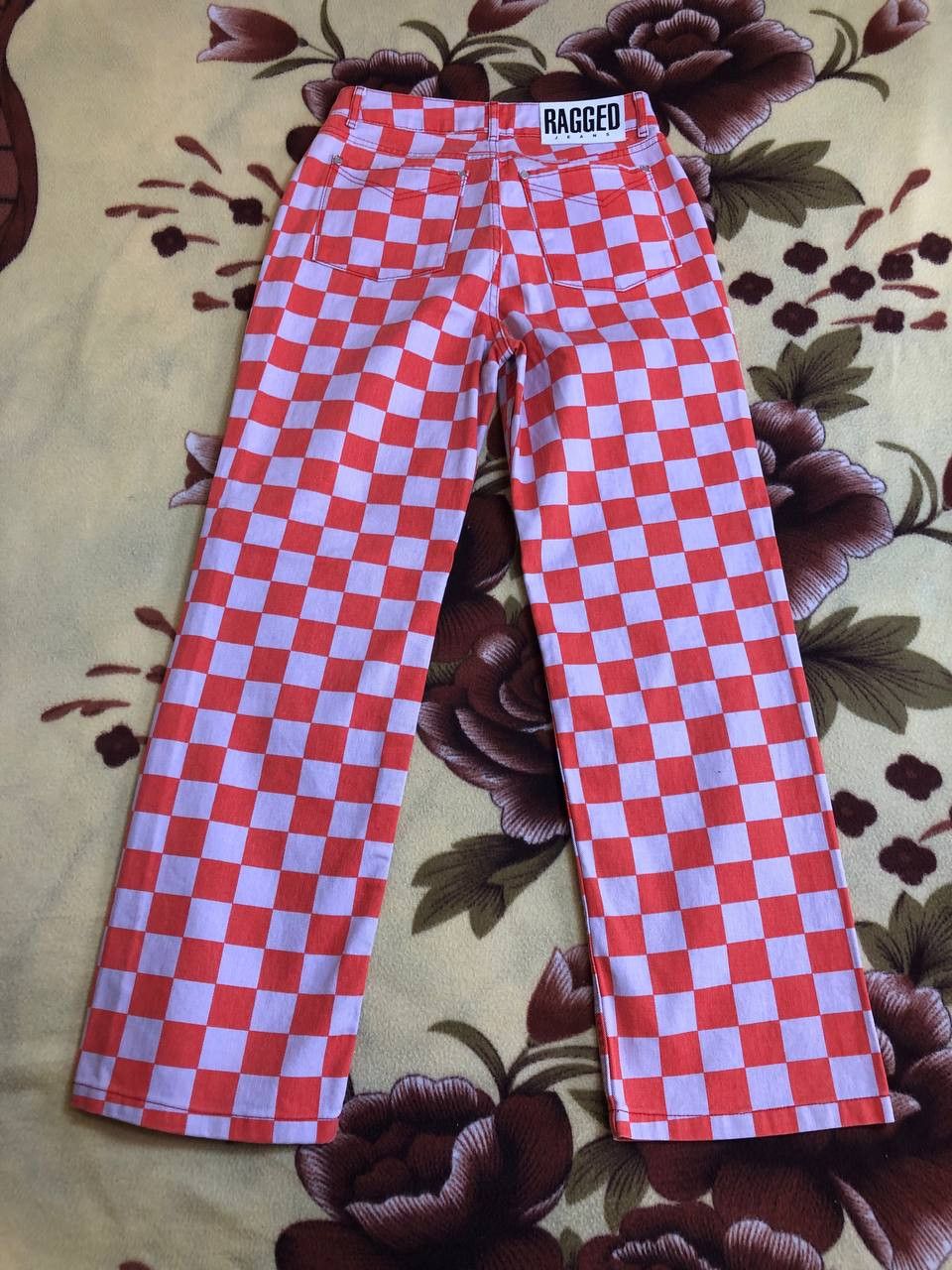 The Ragged Priest The Ragged Priest checkerboard straight leg jeans flared Size 28" / US 6 / IT 42 - 1 Thumbnail