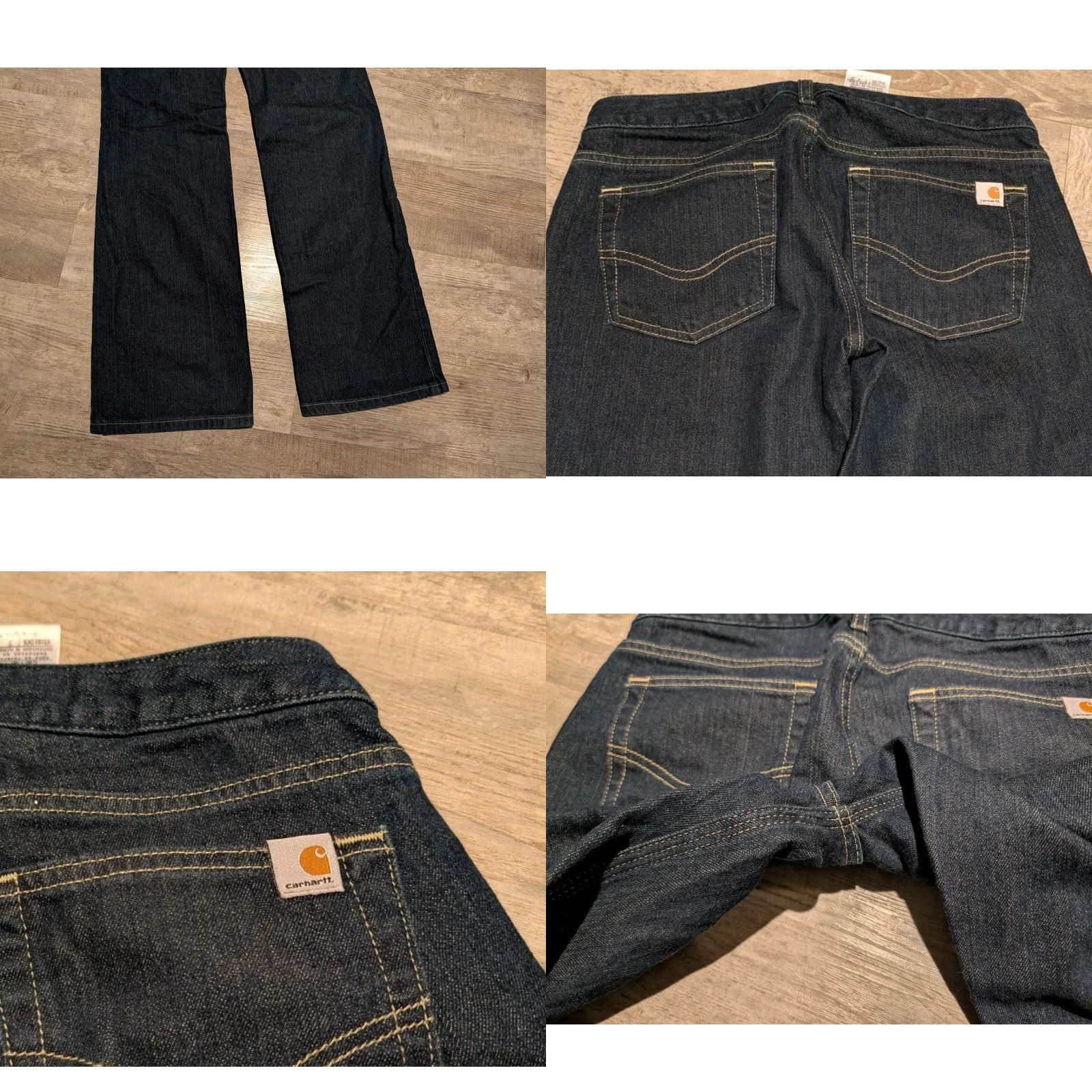 Carhartt Carhartt Jeans Dark Blue Straight Fit Stretch Denim Women’s 2X32 WB052 DKN EUC Size 26" / US 2 / IT 38 - 9 Thumbnail
