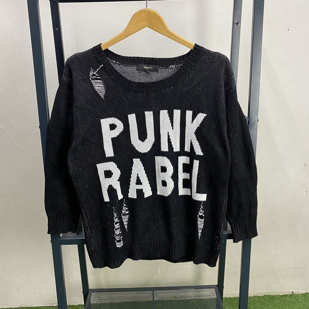 Japanese Brand Dispark Punk Rabel Distressed Knitwear Size US S / EU 44-46 / 1 - 1 Thumbnail