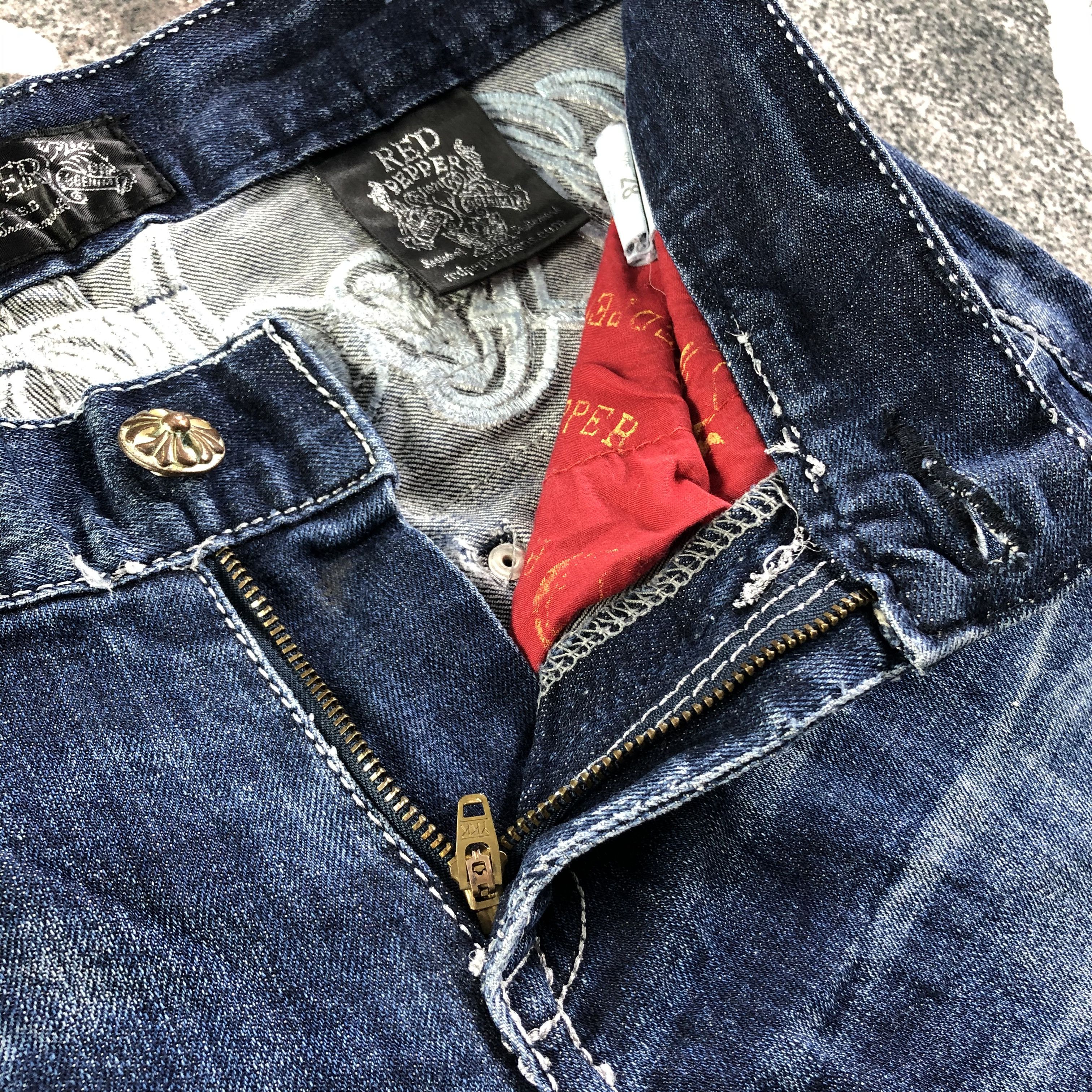 Japanese Brand Japanese Brand Red Pepper Jeans Patchwork Denim Size US 28 / EU 44 - 7 Thumbnail