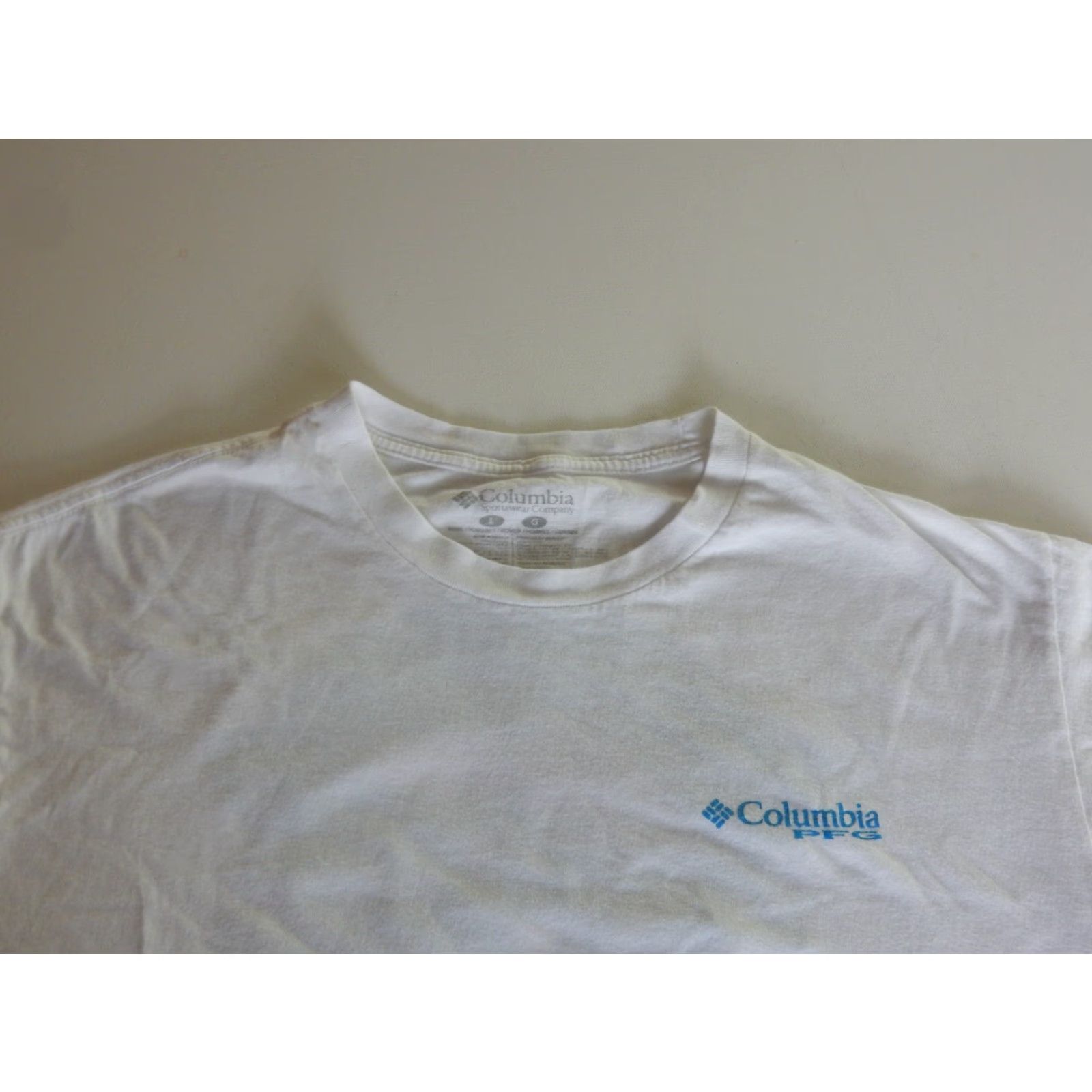 Vintage Columbia PFG T-Shirt Men Short Sleeve L White Graphic Print Cotton None Mens Size US L / EU 52-54 / 3 - 2 Thumbnail