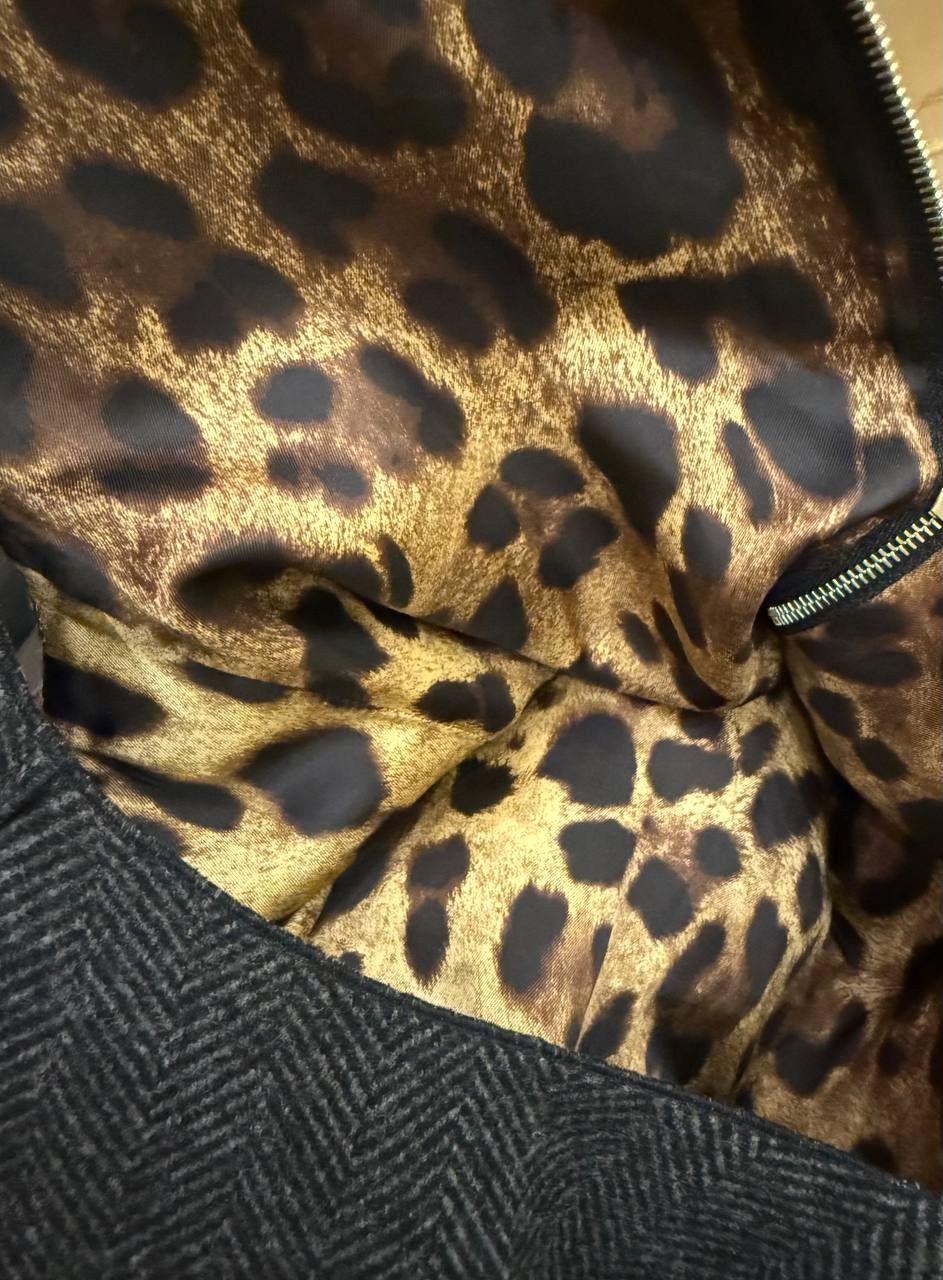 Dolce & Gabbana Dolce & Gabbana Dress Leopard Pattern Women Wool Gray Size M / US 6-8 / IT 42-44 - 6 Thumbnail