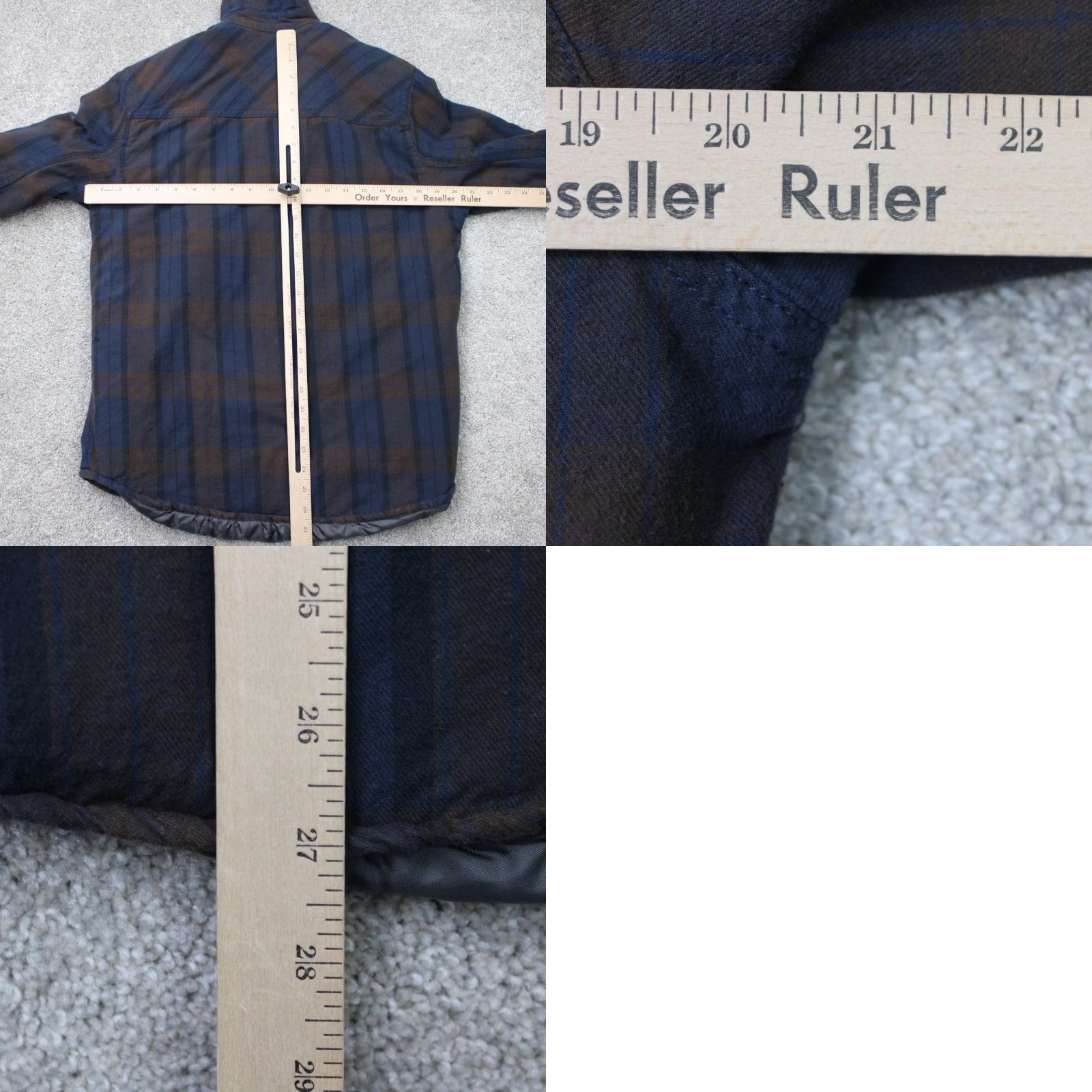JCPenney VINTAGE JC Penny Shacket Mens Small Blue/Gray Plaid Lined Flannel Button-Up Shirt Busy Workwear Casual Retro 60s 70s Mens Small Button-Front Cardi Size US S / EU 44-46 / 1 - 8 Thumbnail