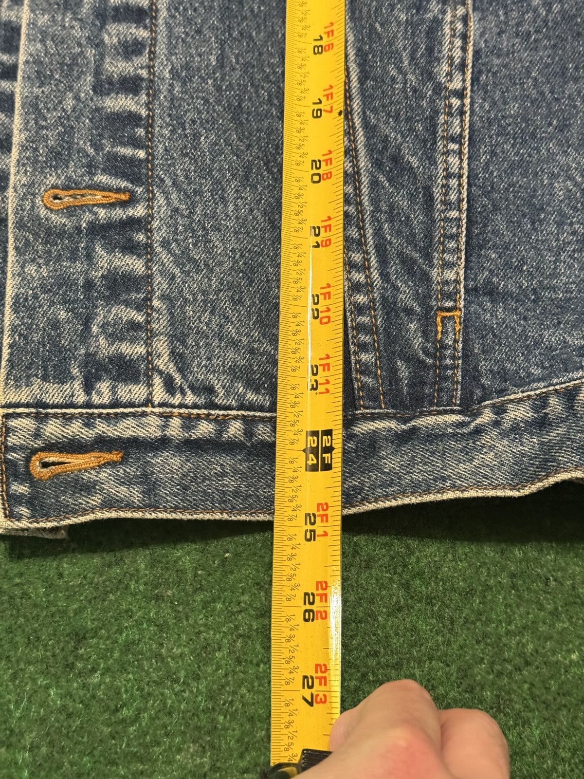 Levi's Vintage Clothing Vintage 90s Levi’s Denim Trucker Orange Tab 22x25 Jacket Size US S / EU 44-46 / 1 - 9 Thumbnail