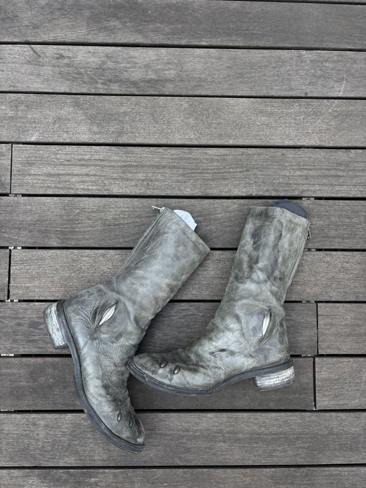 Carol Christian Poell CCP Prosthetic Tornado Zip Boots AM/ 2687P