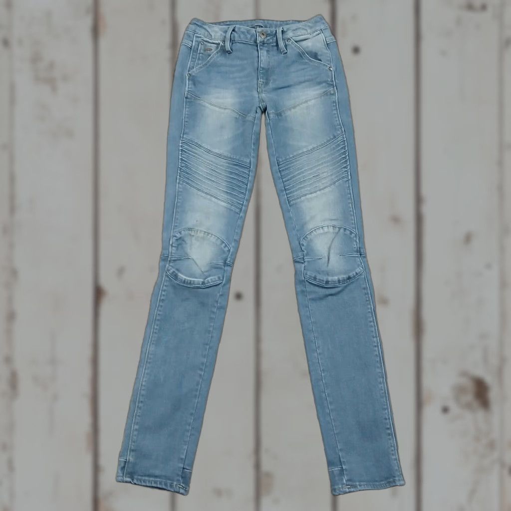 G-Star G-Star RAW Jeans Skinny Womens 24x30 24 Medium Wash Blue Stretch Denim Size 42" / US 20 - 1 Thumbnail