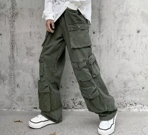 image of Vintage Bundle Listing - Green Cargo + Cross Denim in Miltary Green, Men's (Size 31)