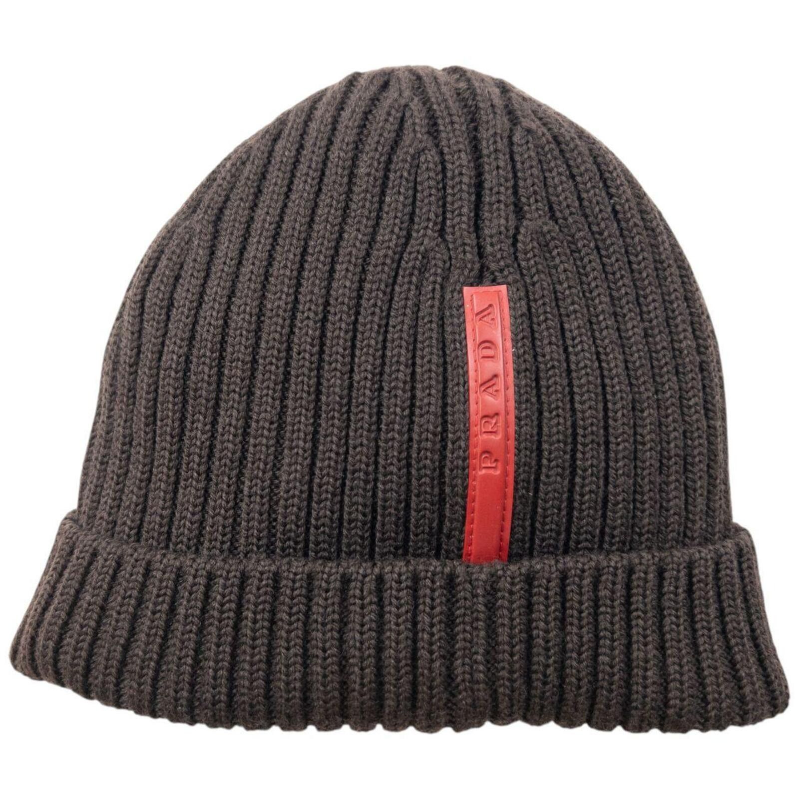 Prada Vintage 2000s Prada Sport Ribbed Knit Beanie Hat Size ONE SIZE - 1 Thumbnail