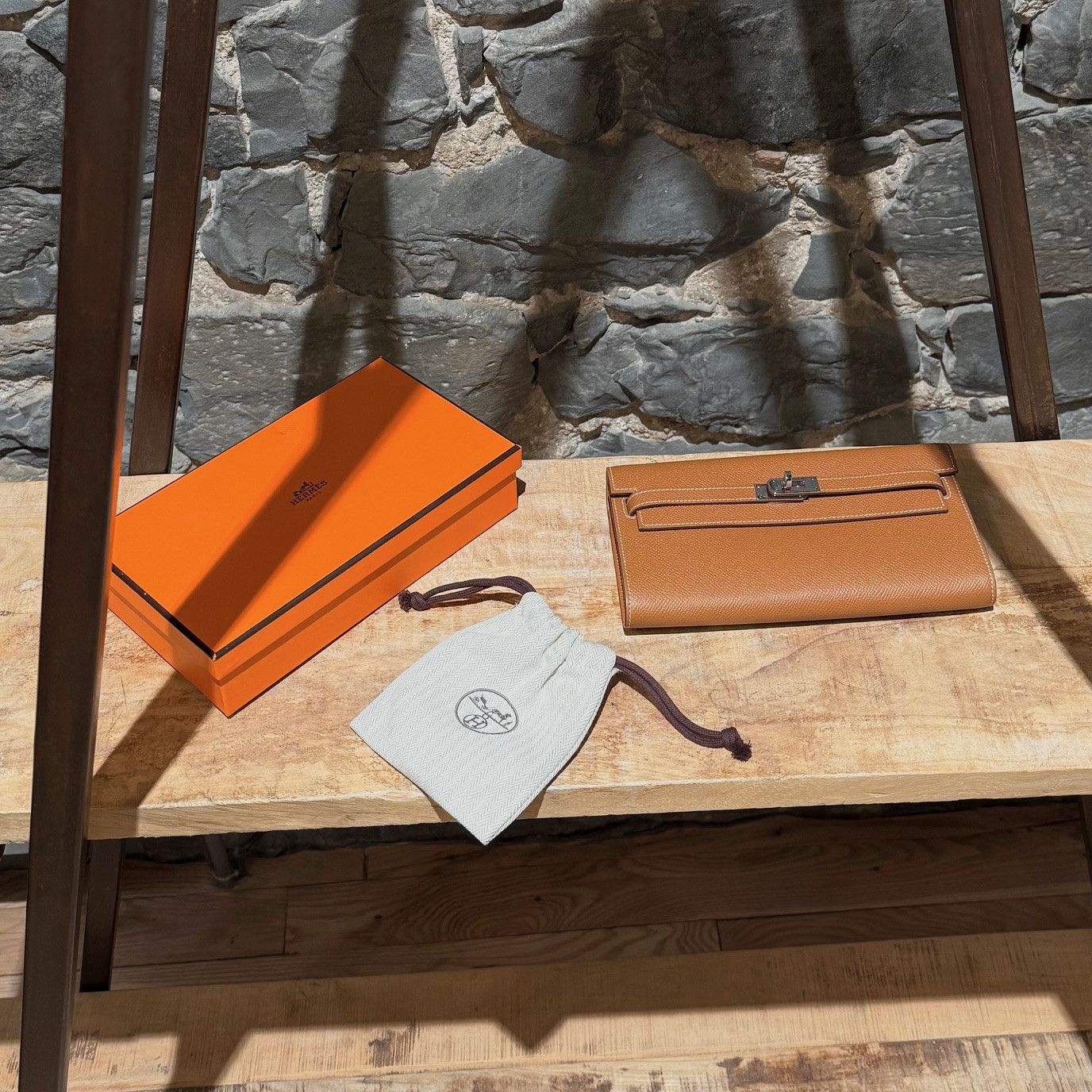 Hermes Hermès 2020 Gold Epsom Kelly Classique To Go Wallet on Strap Size ONE SIZE - 23 Thumbnail