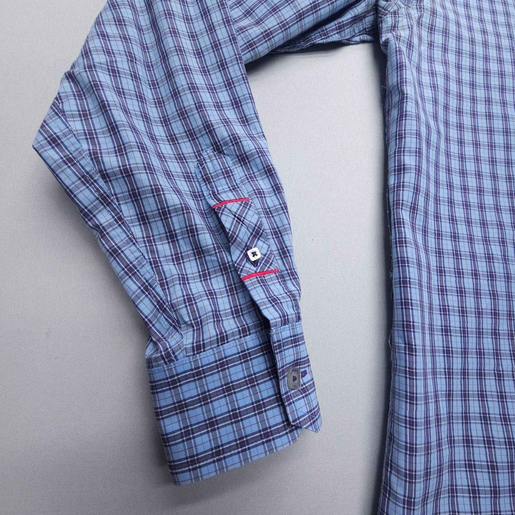 Vintage Jeremy Argyle NYC Shirt Mens XL Blue Plaid Long Sleeve Button Up 100% Cotton Size US XL / EU 56 / 4 - 4 Thumbnail