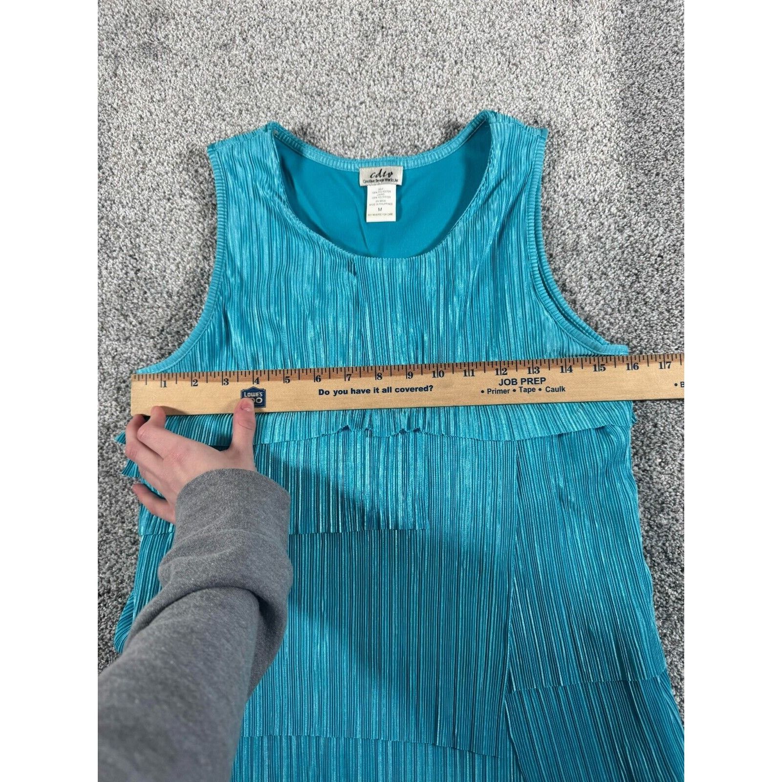 Other Tiered Tank M Textured Pleated Satin Party Festival Retro Size M / US 6-8 / IT 42-44 - 7 Thumbnail