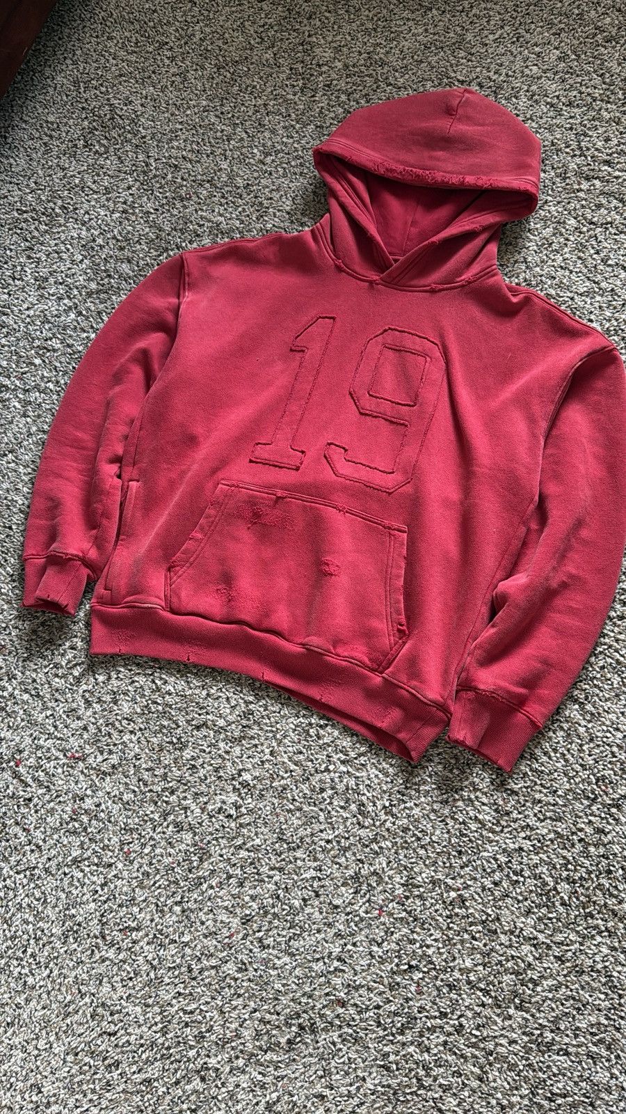Vintage Vintage Distressed "19" Hoodie Size US S / EU 44-46 / 1 - 13 Thumbnail