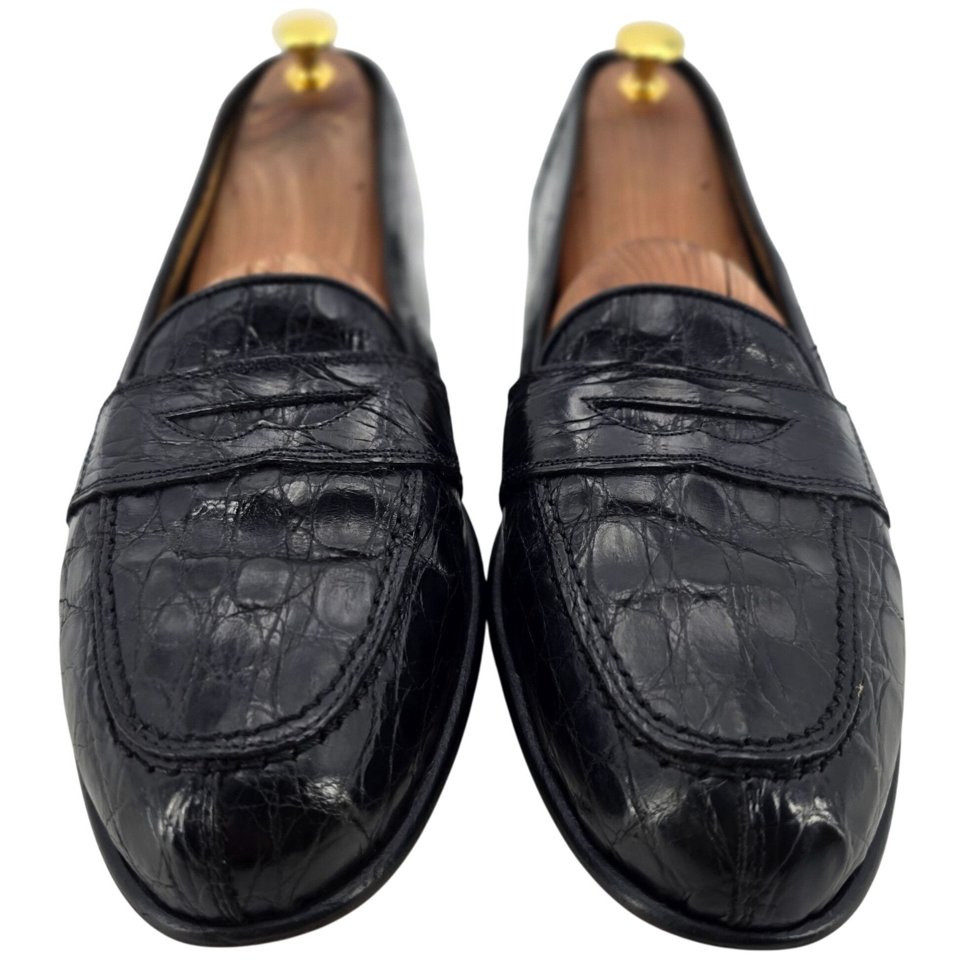 Zelli Zelli Tuscany Exotic Black Caiman Crocodile Dress Shoe Men 9 Size US 9 / EU 42 - 10 Thumbnail