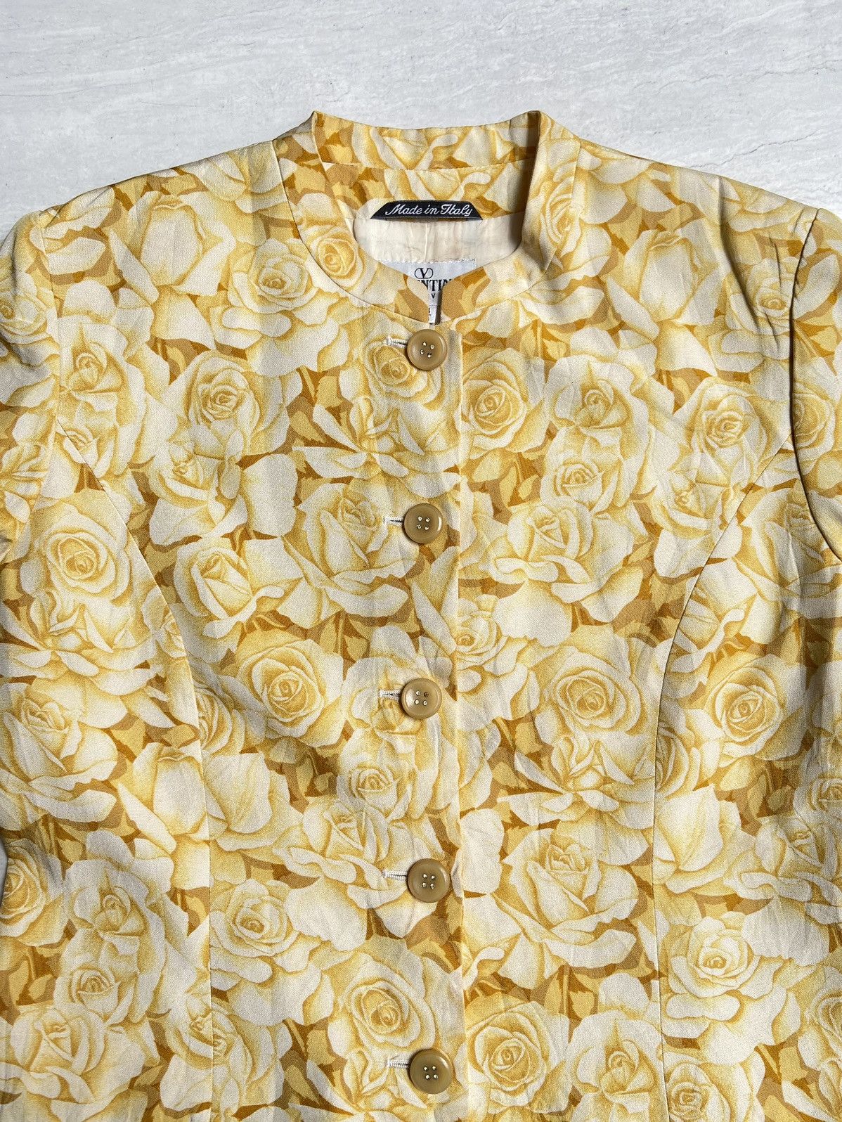 Valentino VALENTINO MISS V Yellow Flower Blazers Size 50L - 3 Thumbnail