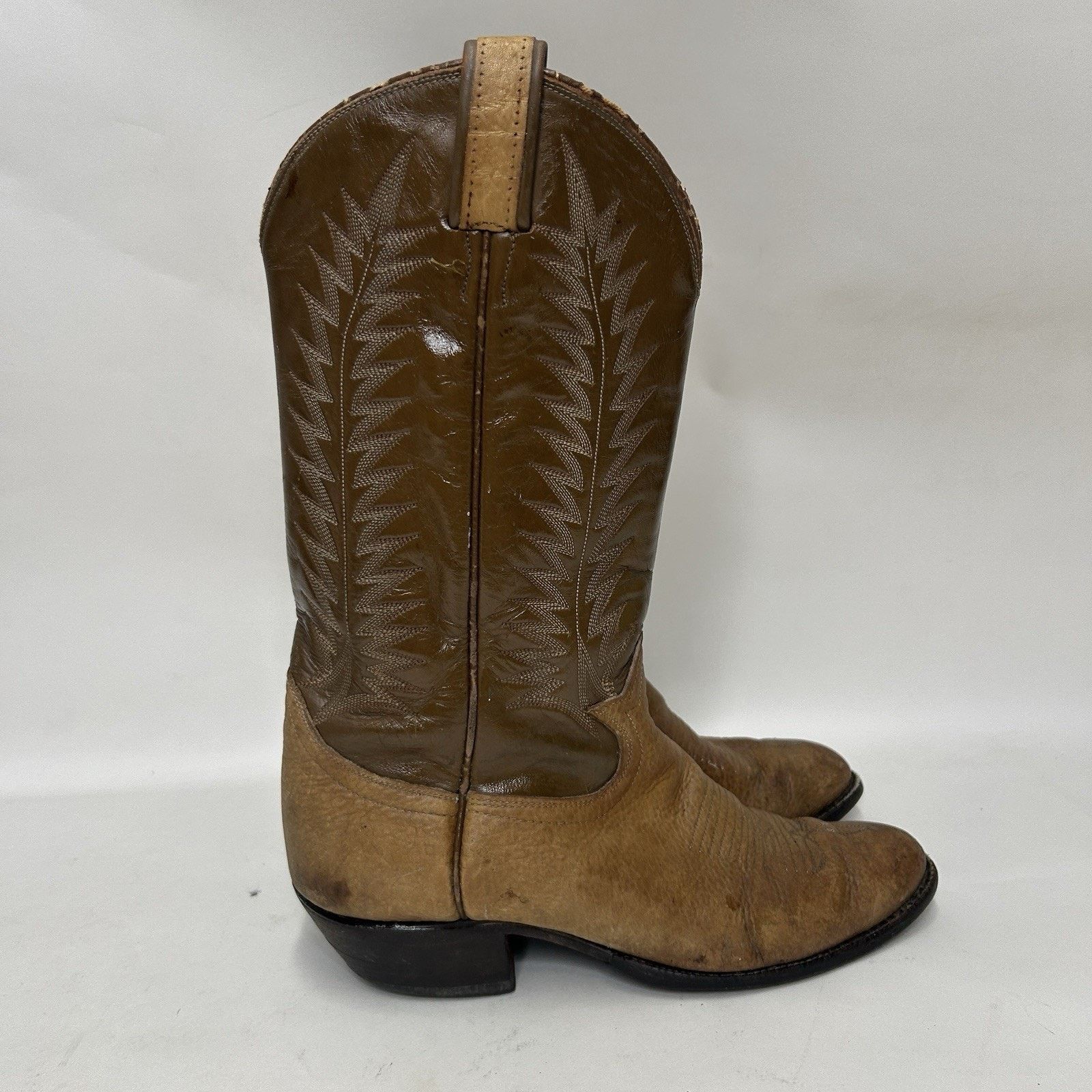 Tony Lama Vintage Tony Lama Two-Tone Cowboy Boots Gold Label Size US 8.5 / EU 41-42 - 4 Thumbnail