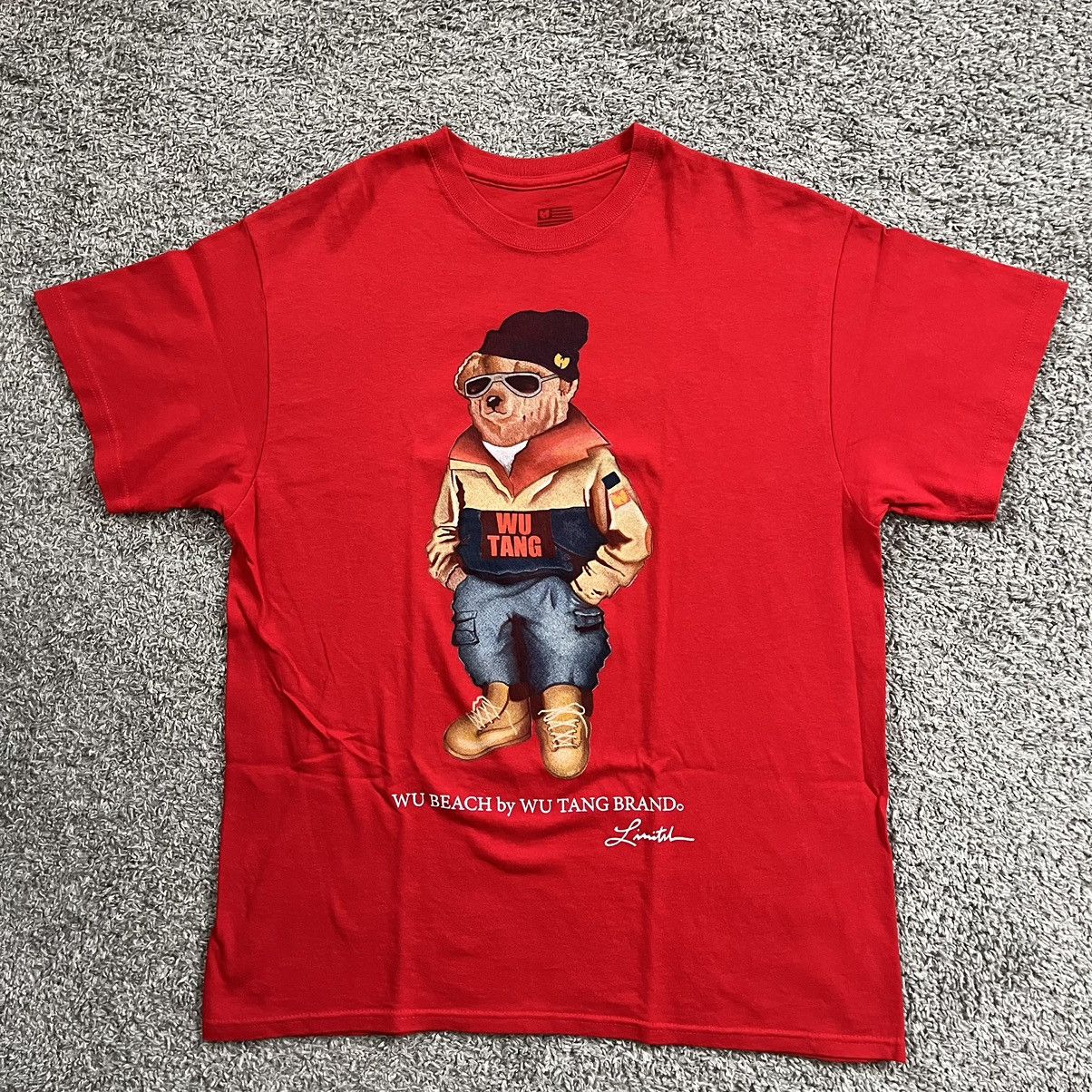 Wu Tang Clan 🔴 Wu-Tang Shirt Wu Beach Polo Bear Size Large Rare Rza Gza ...